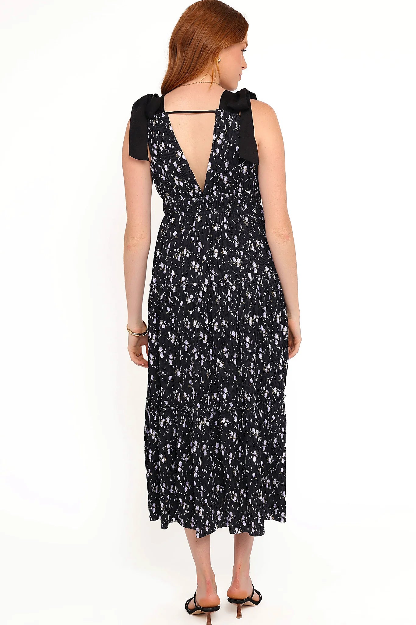 Adeline Maxi Dress - Black Floral