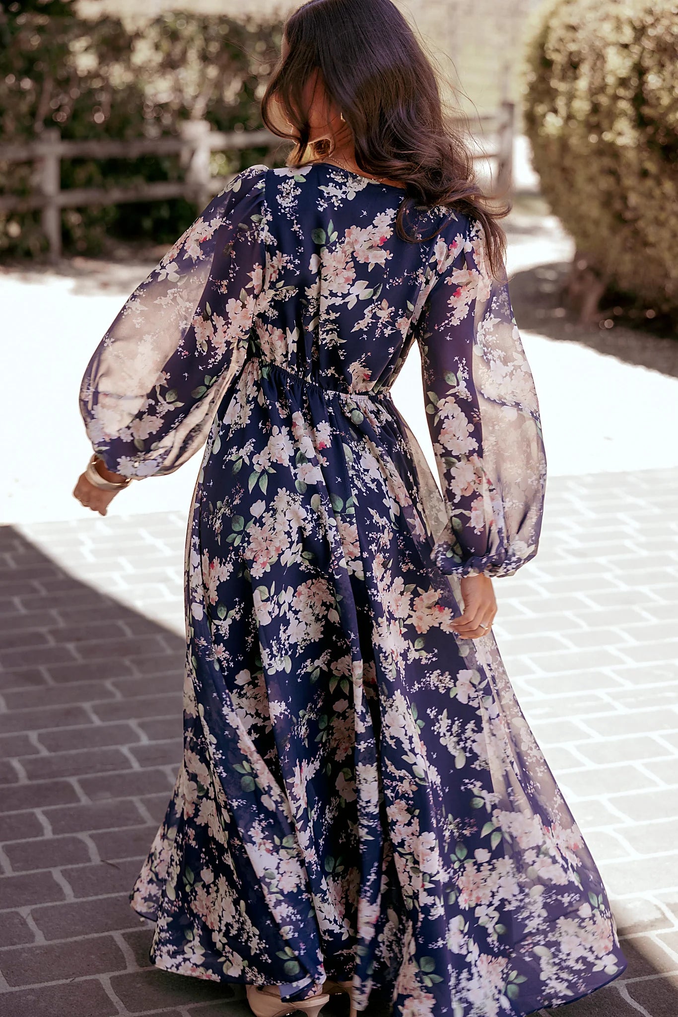 Anisa Maxi Dress - Navy Floral