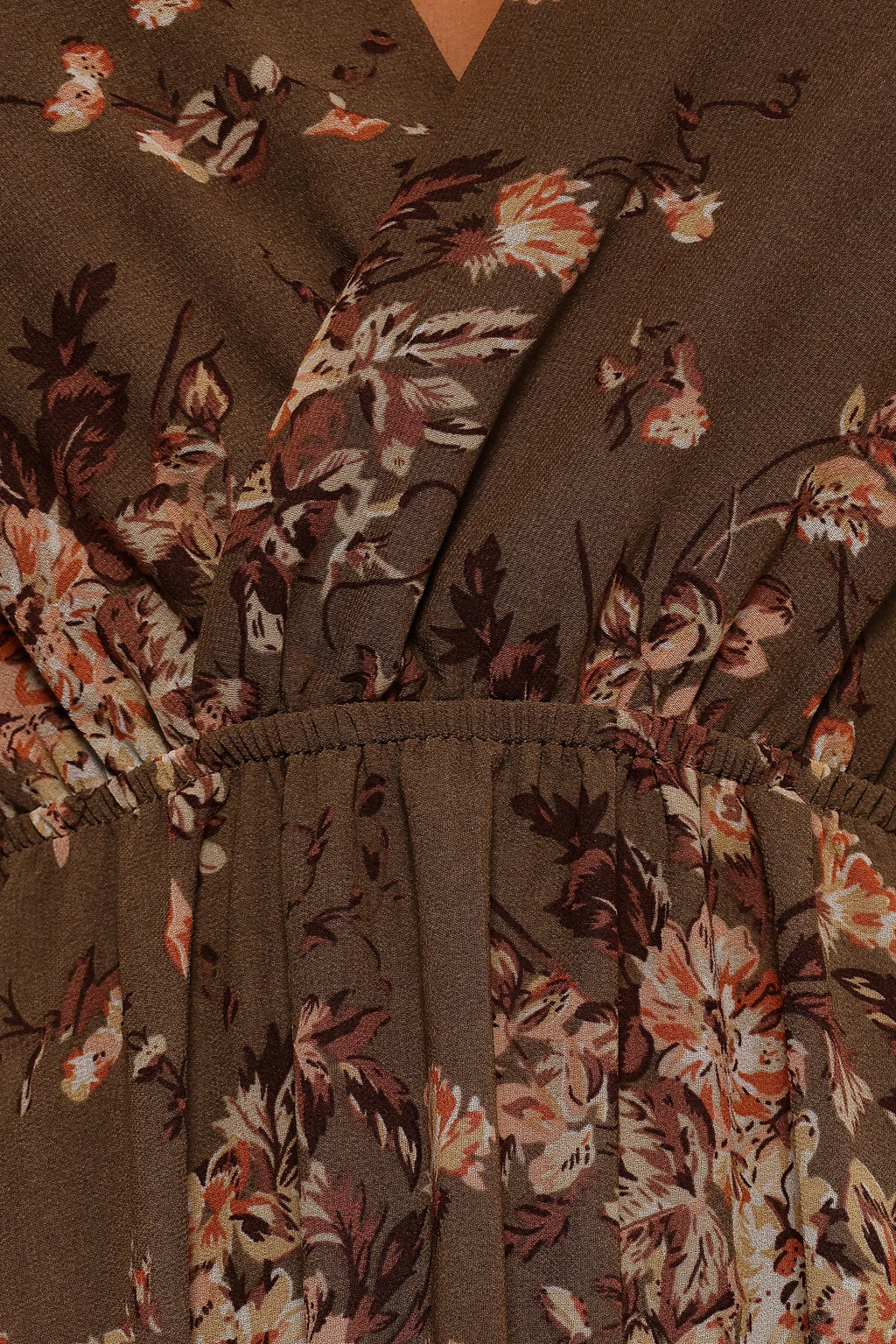 Anisa Maxi Dress - Olive Floral