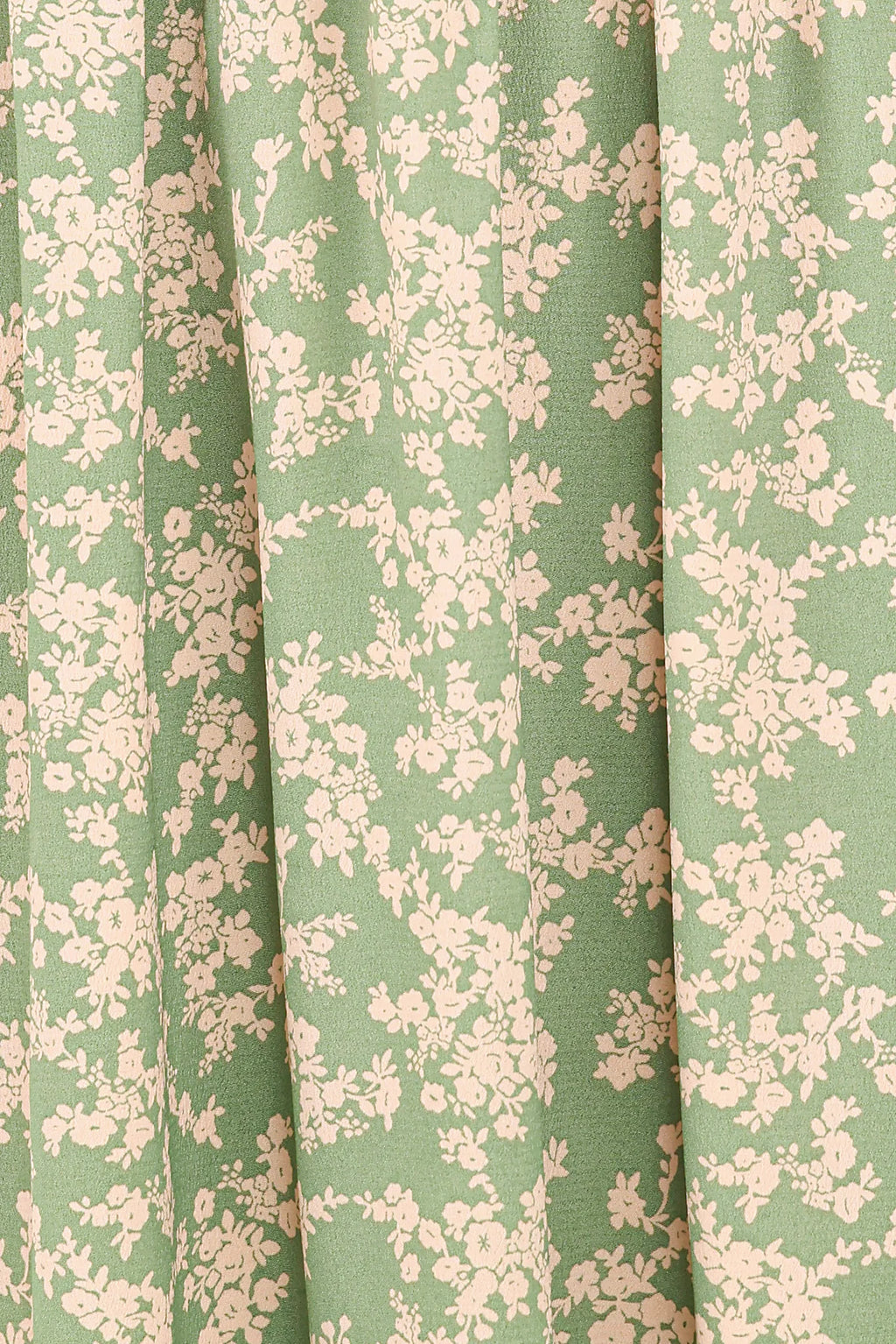Ashara Long Sleeve Midi Dress - Green Floral