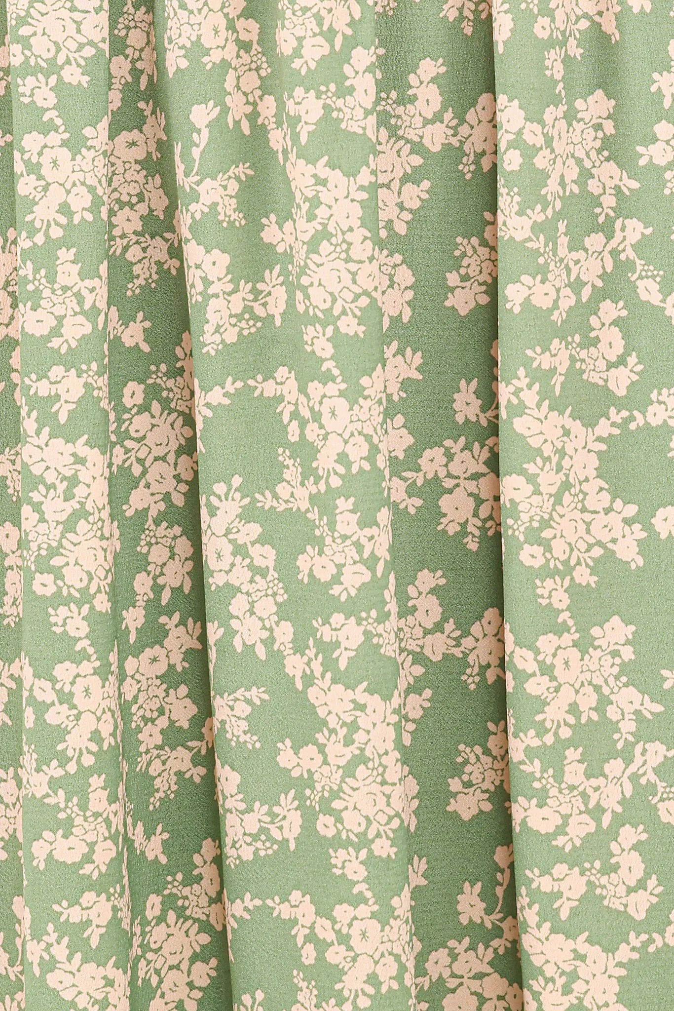 Ashara Long Sleeve Midi Dress - Green Floral