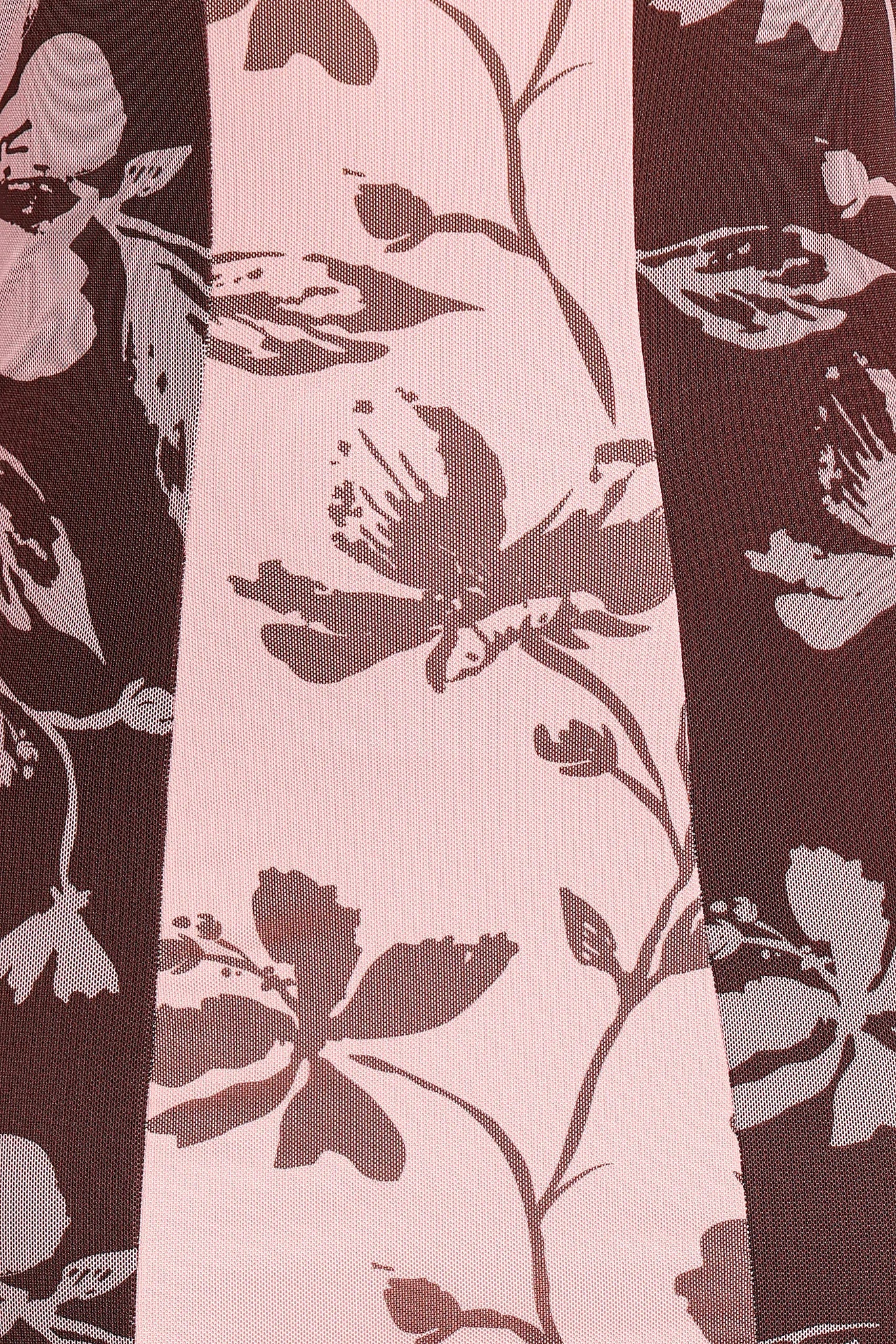 Bellatrix Spliced Maxi Dress - Pink Brown Floral