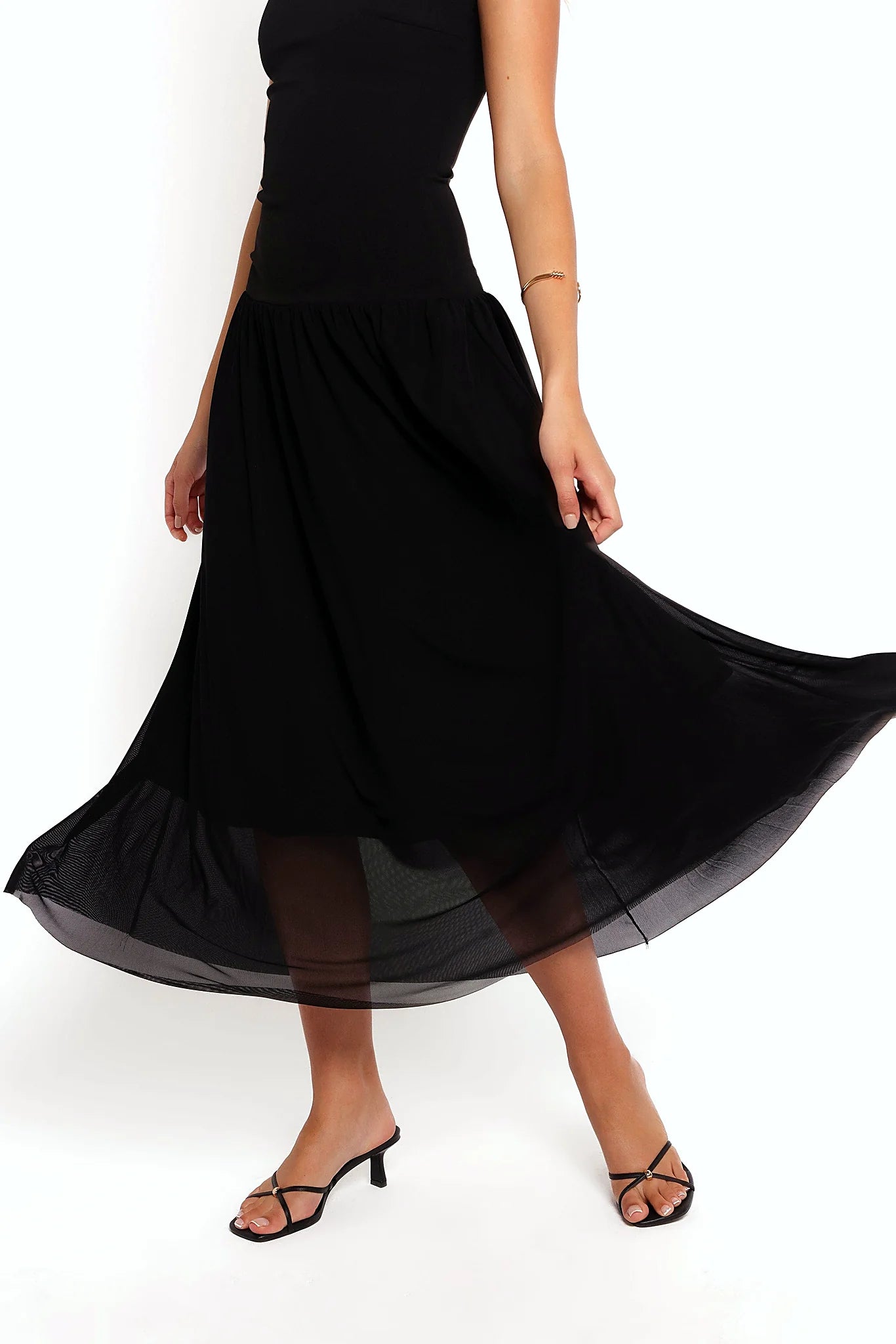 Caitie Midi Dress - Black