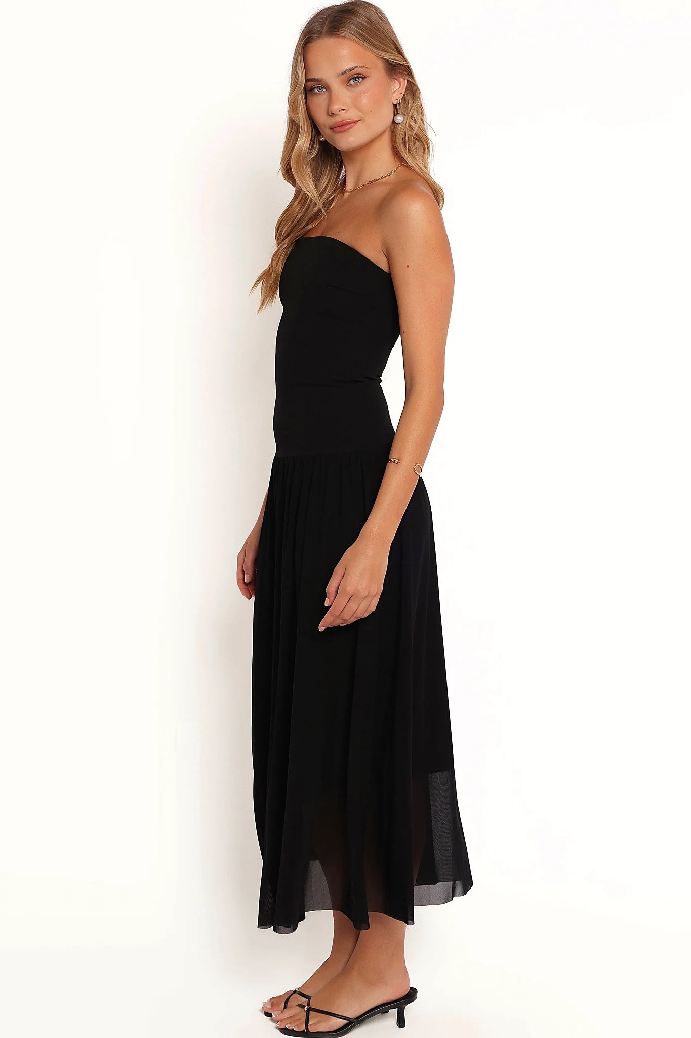 Caitie Midi Dress - Black
