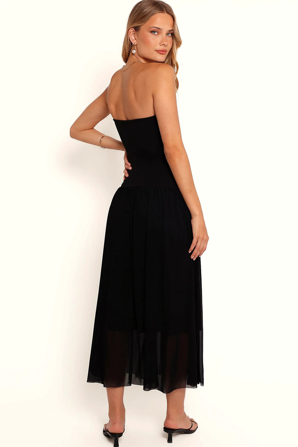 Caitie Midi Dress - Black