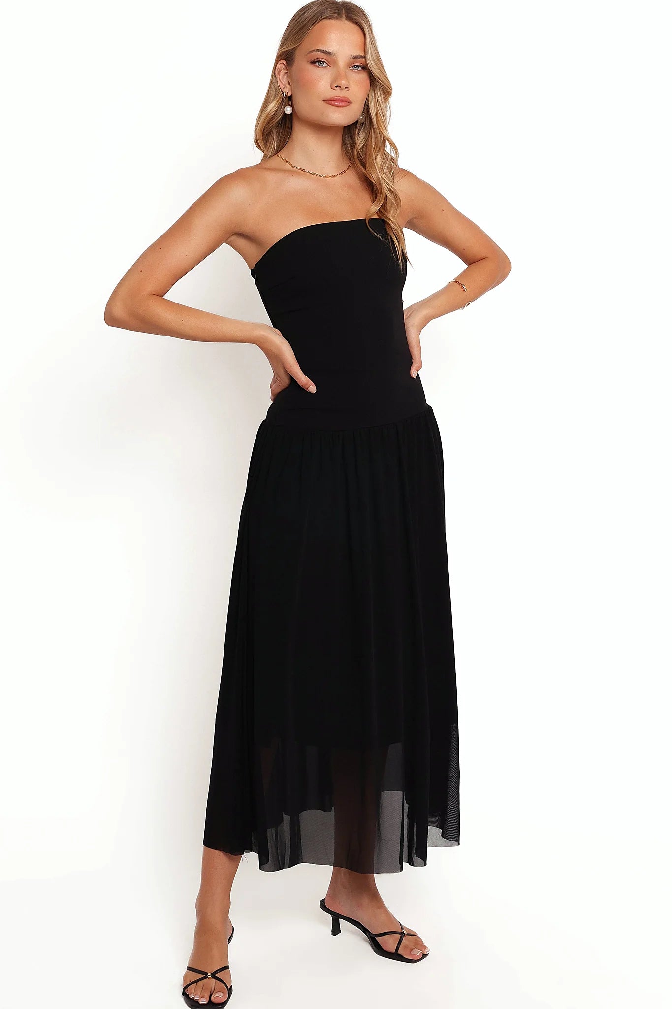 Caitie Midi Dress - Black