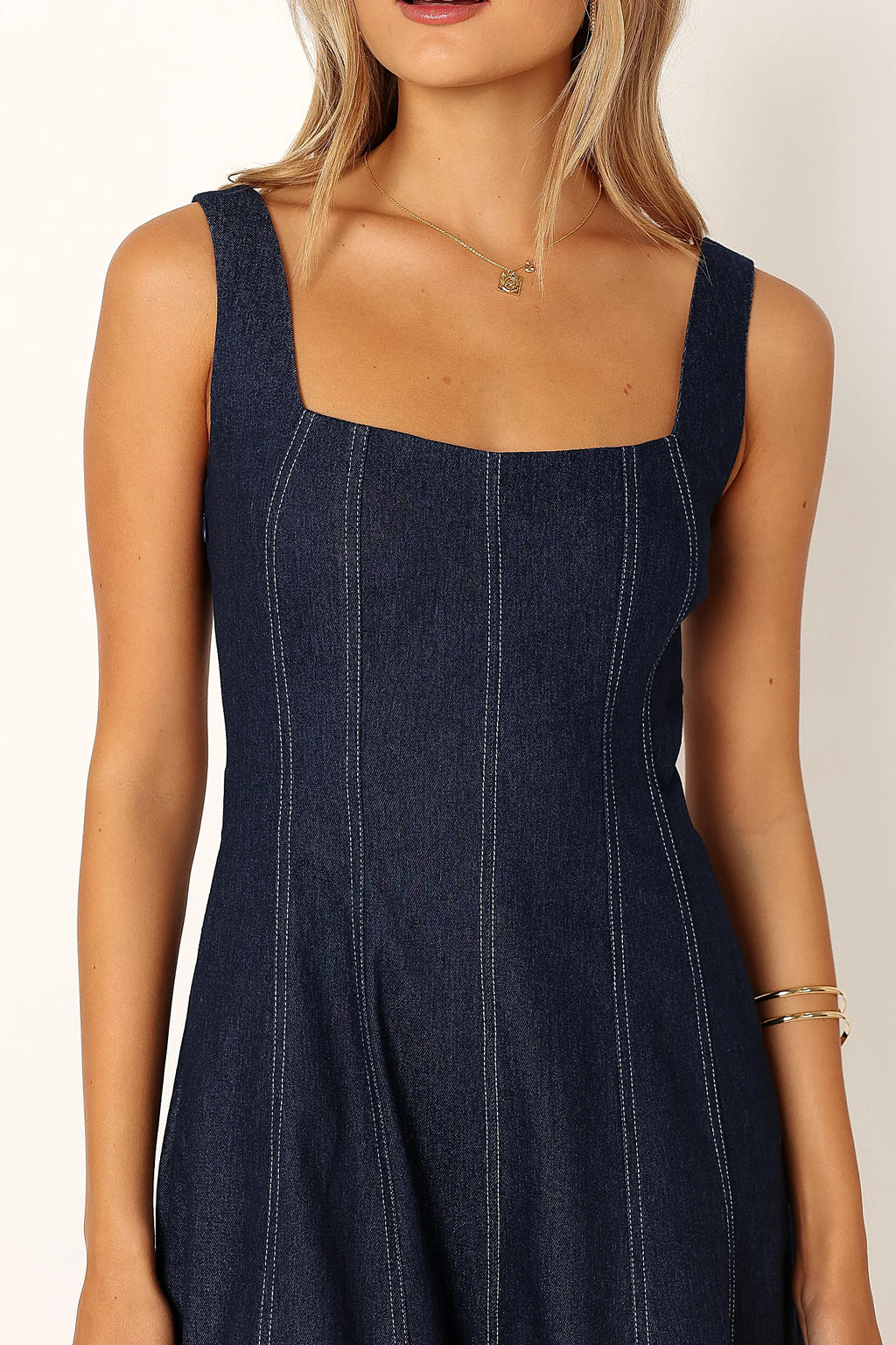 Callum Midi Dress - Dark Denim