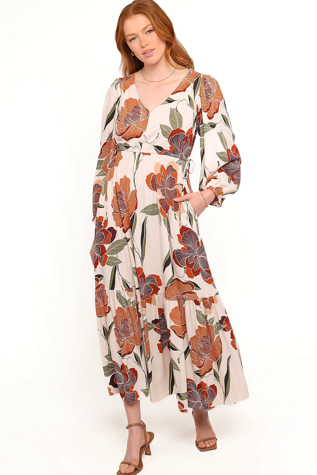 Cerwin Midi Dress - Fall Floral
