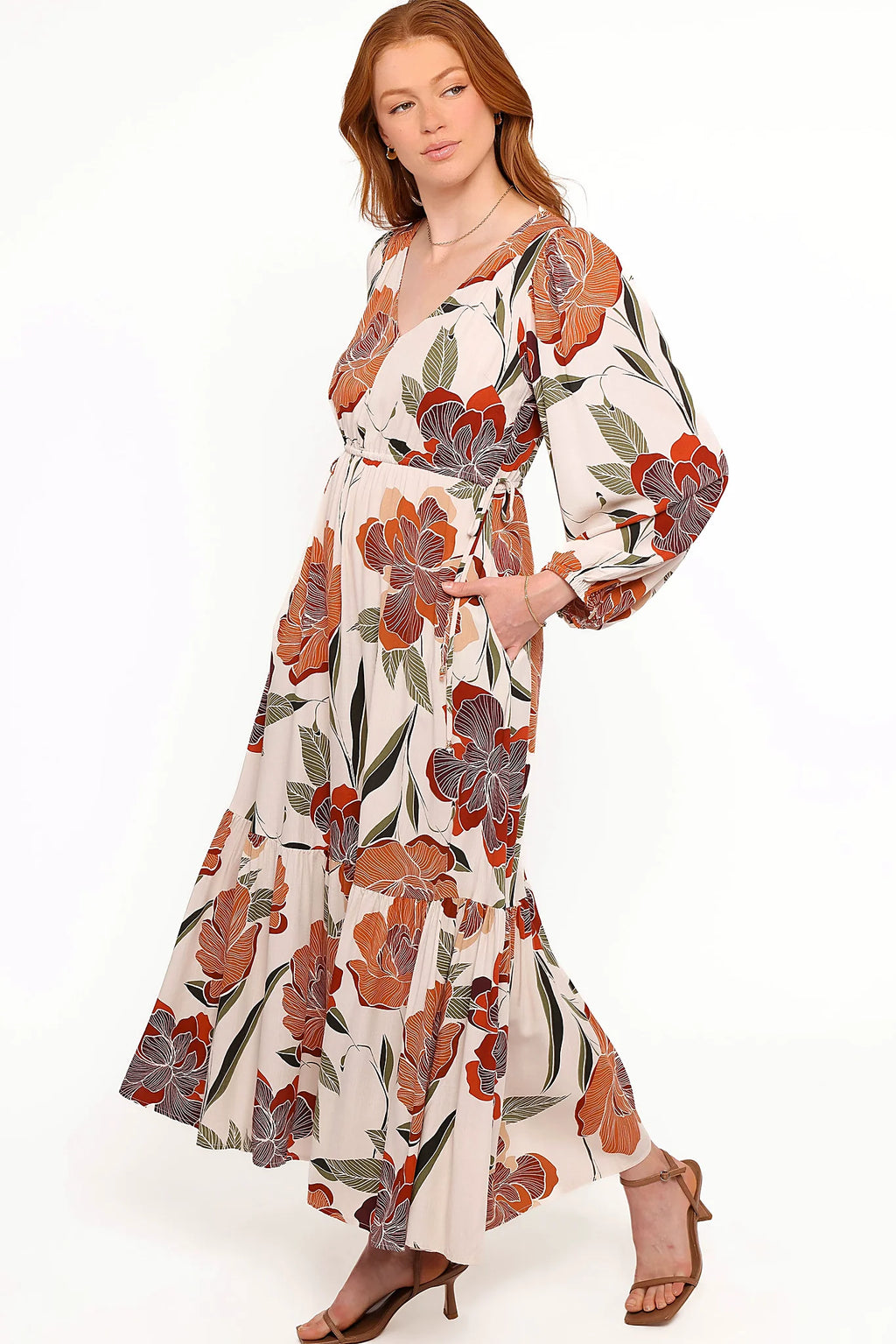 Cerwin Midi Dress - Fall Floral