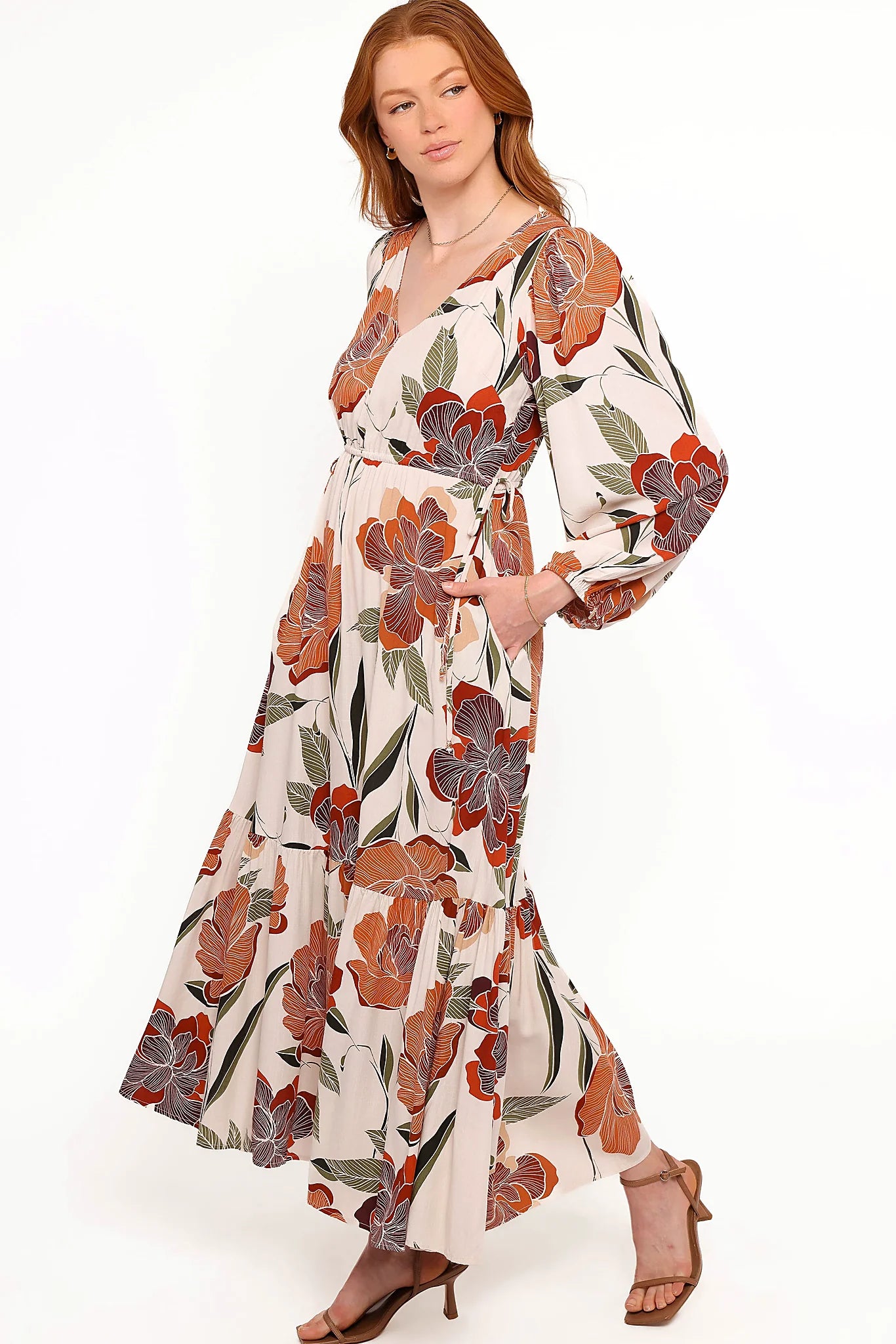 Cerwin Midi Dress - Fall Floral