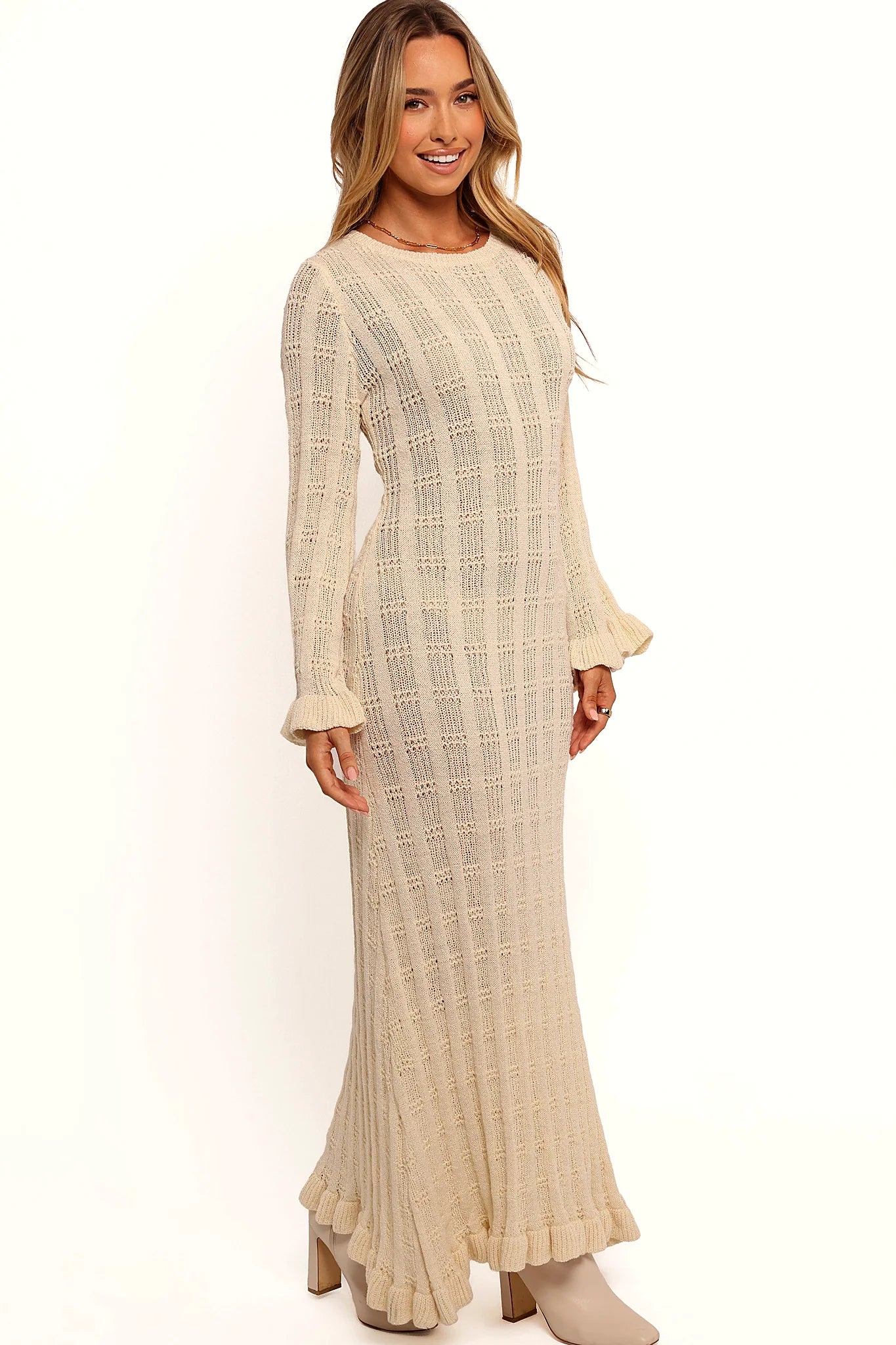 Colter Long Sleeve Maxi Dress - White