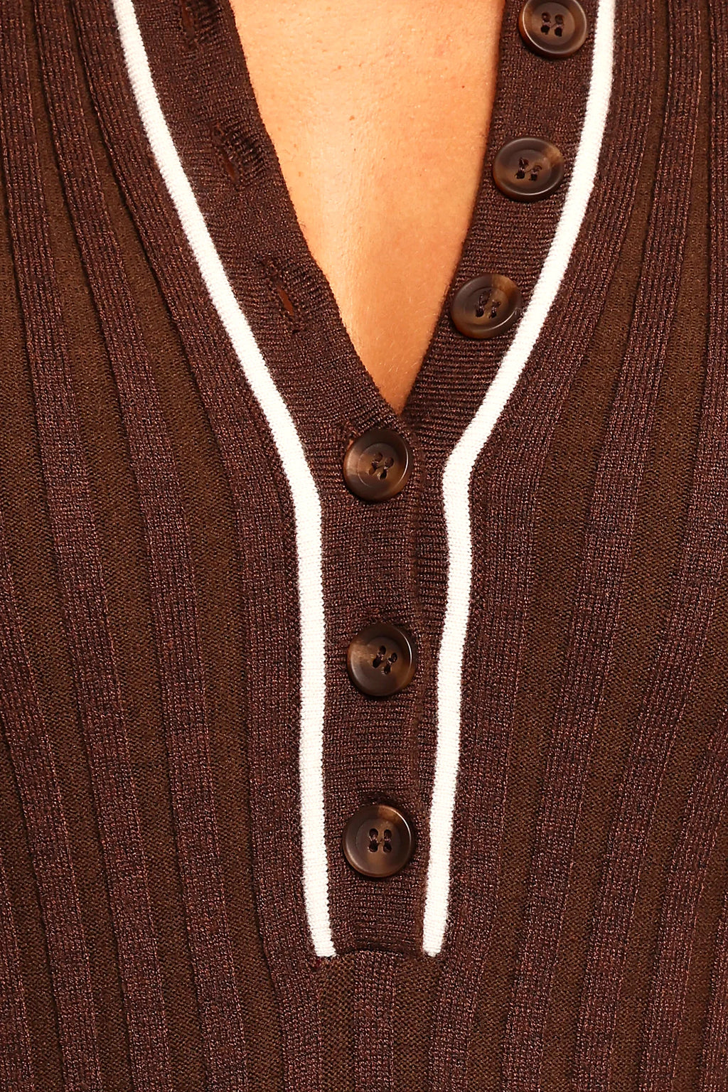 Conner Short Sleeve Knit Dress - Chocolate