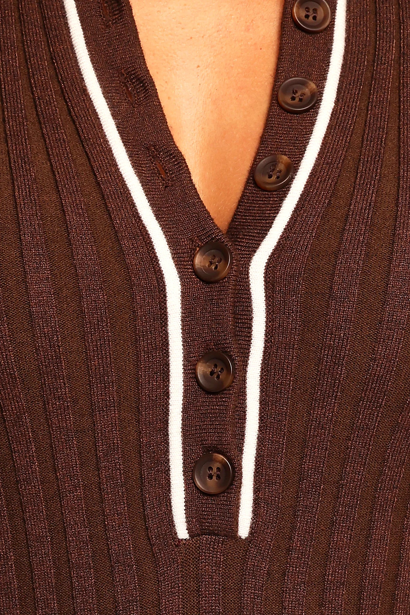 Conner Short Sleeve Knit Dress - Chocolate