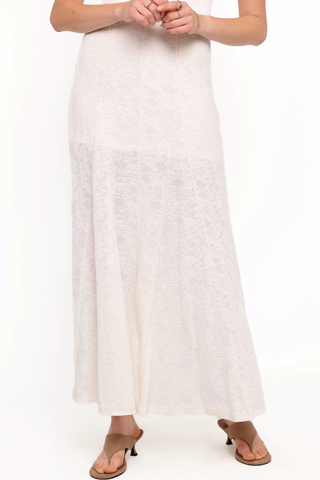 Constance Lace Maxi Dress - White