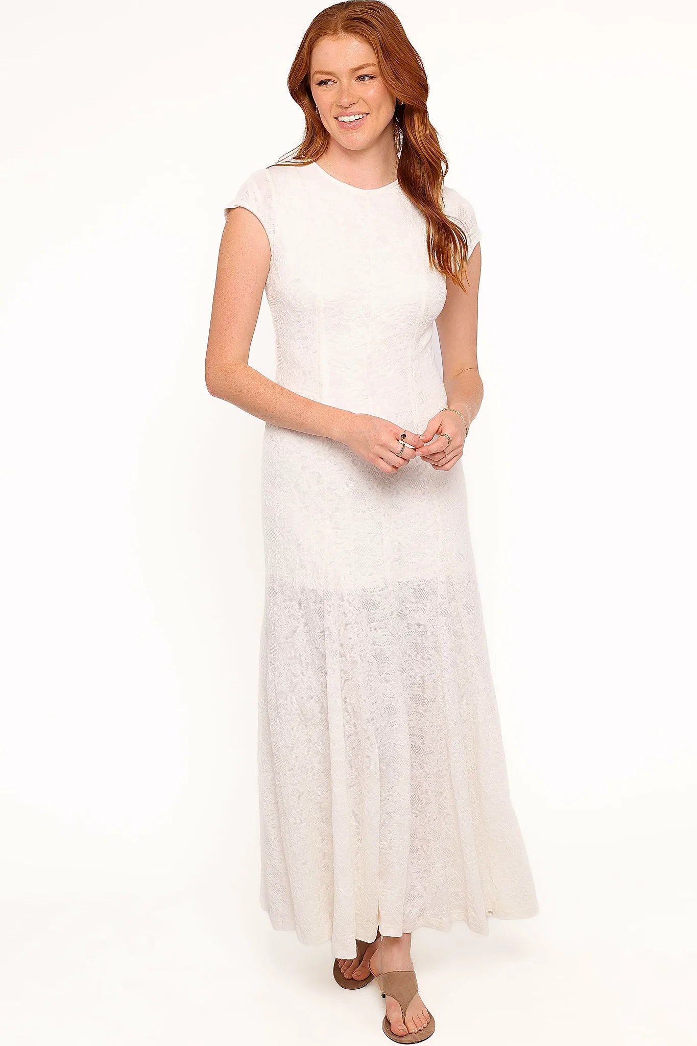 Constance Lace Maxi Dress - White