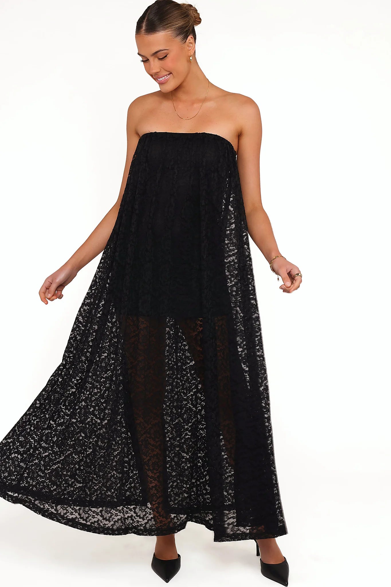 Davina Maxi Dress - Black Lace