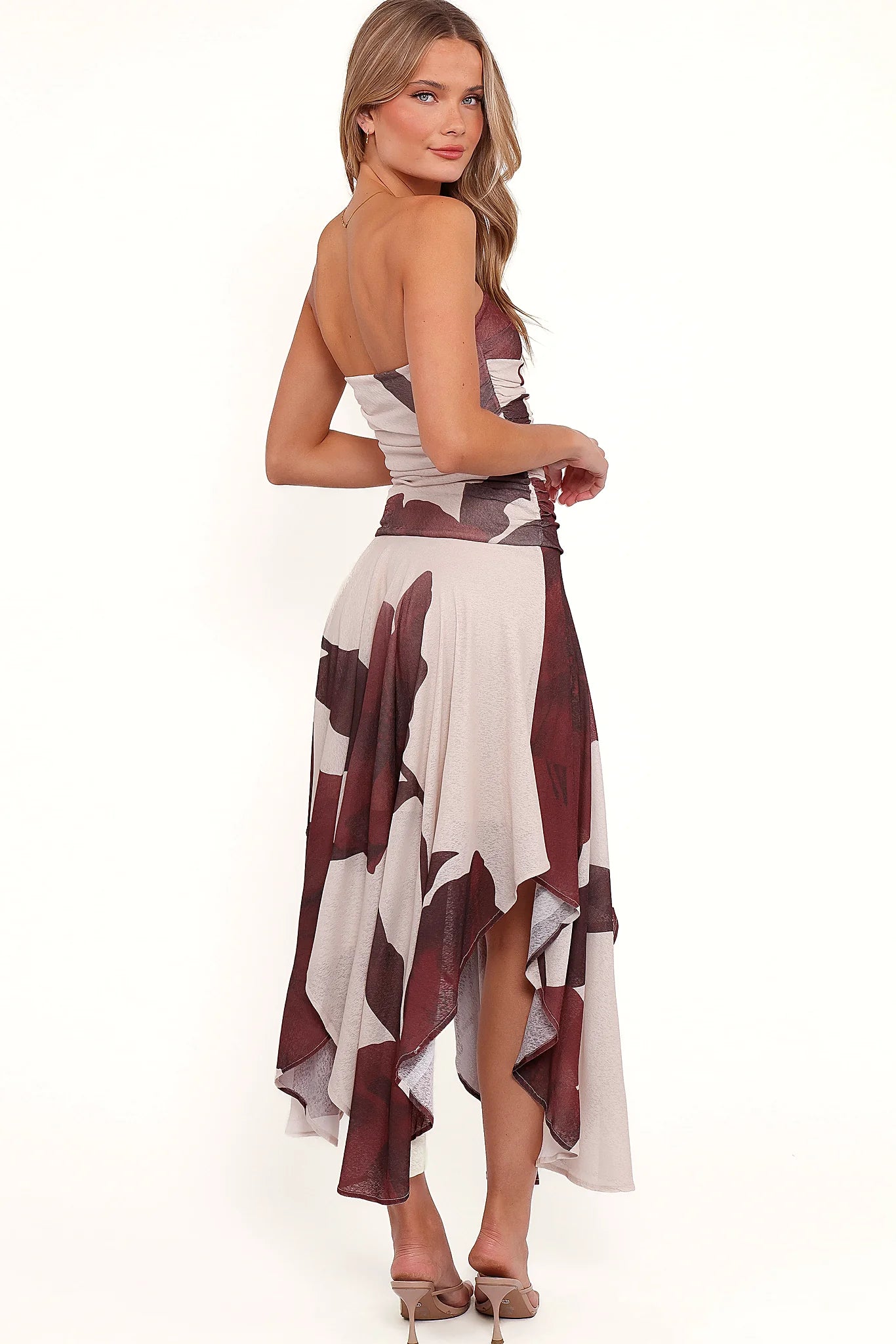 Doreen Midi Dress - Brown Floral