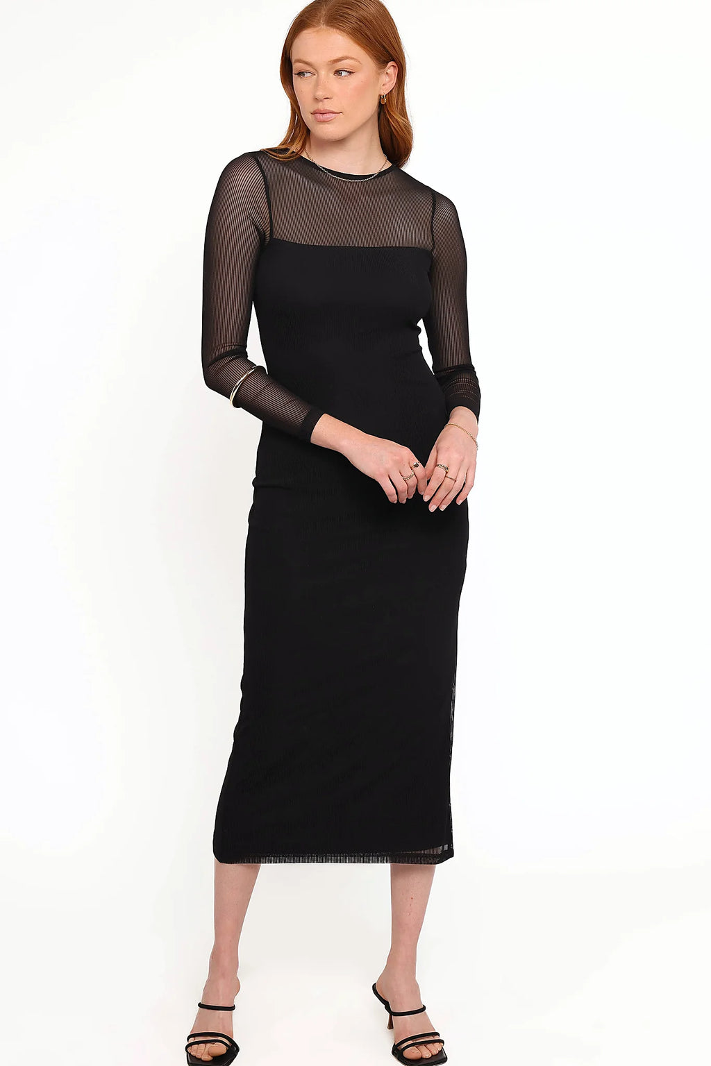 Famille Midi Dress - Black