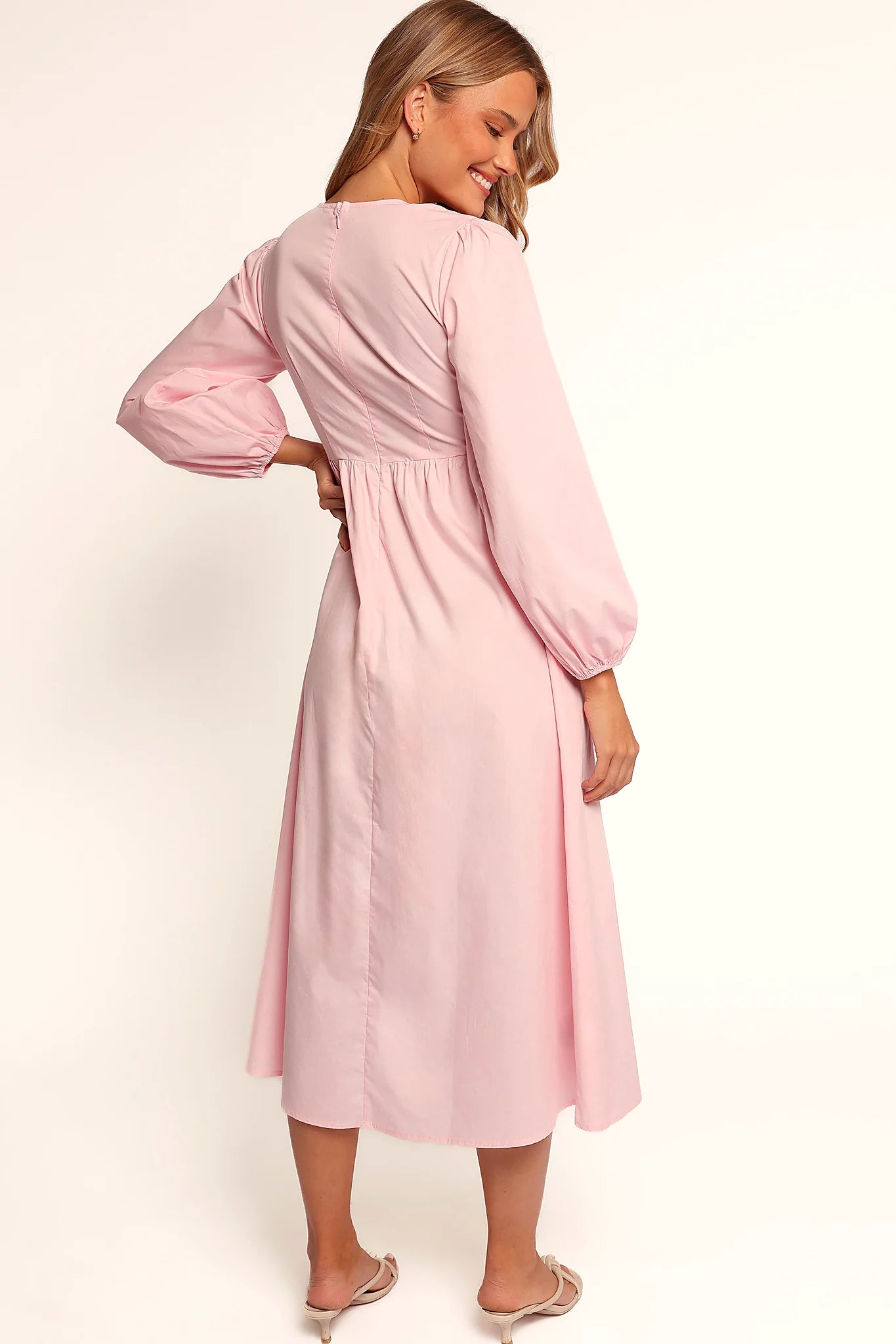 Ilyana Long Sleeve Maxi Dress - Pink