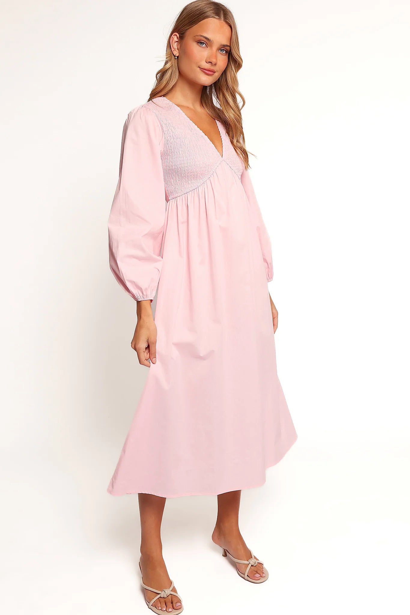 Ilyana Long Sleeve Maxi Dress - Pink
