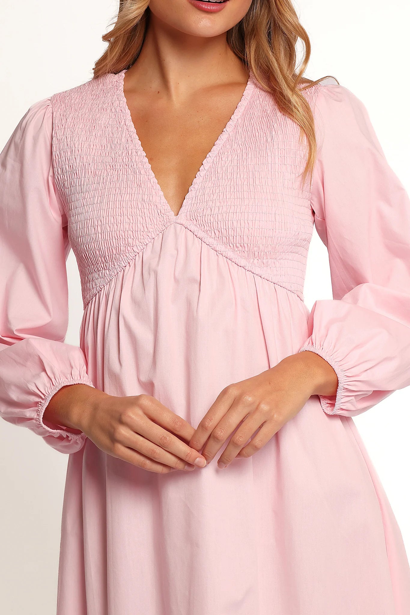 Ilyana Long Sleeve Maxi Dress - Pink