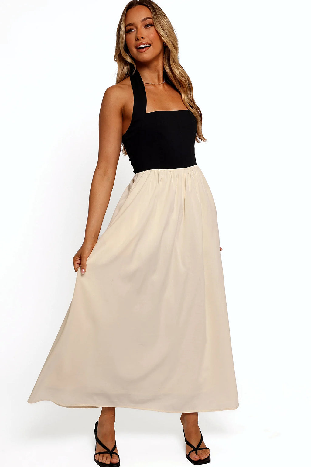 Jayden Maxi Dress - Black Cream