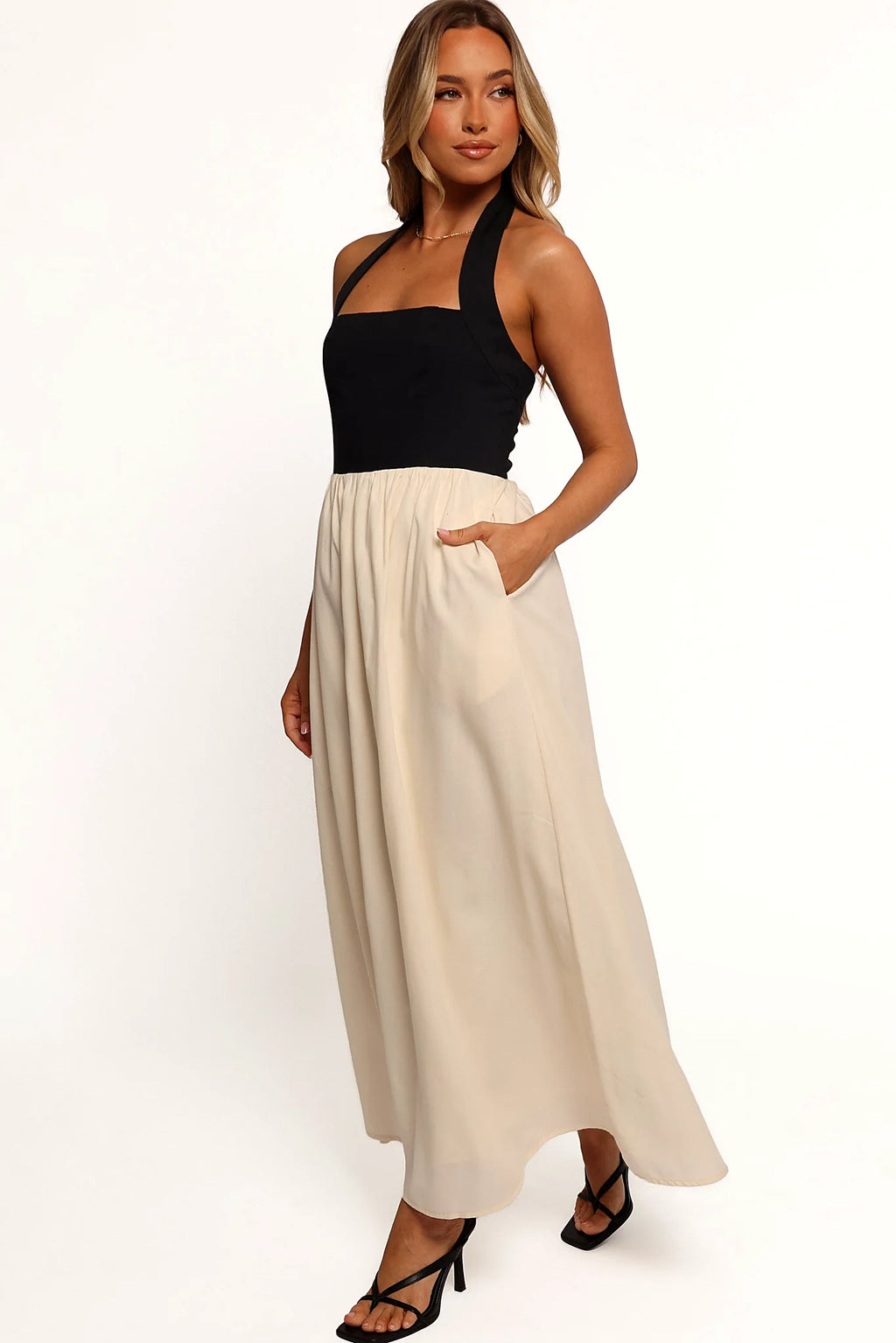 Jayden Maxi Dress - Black Cream