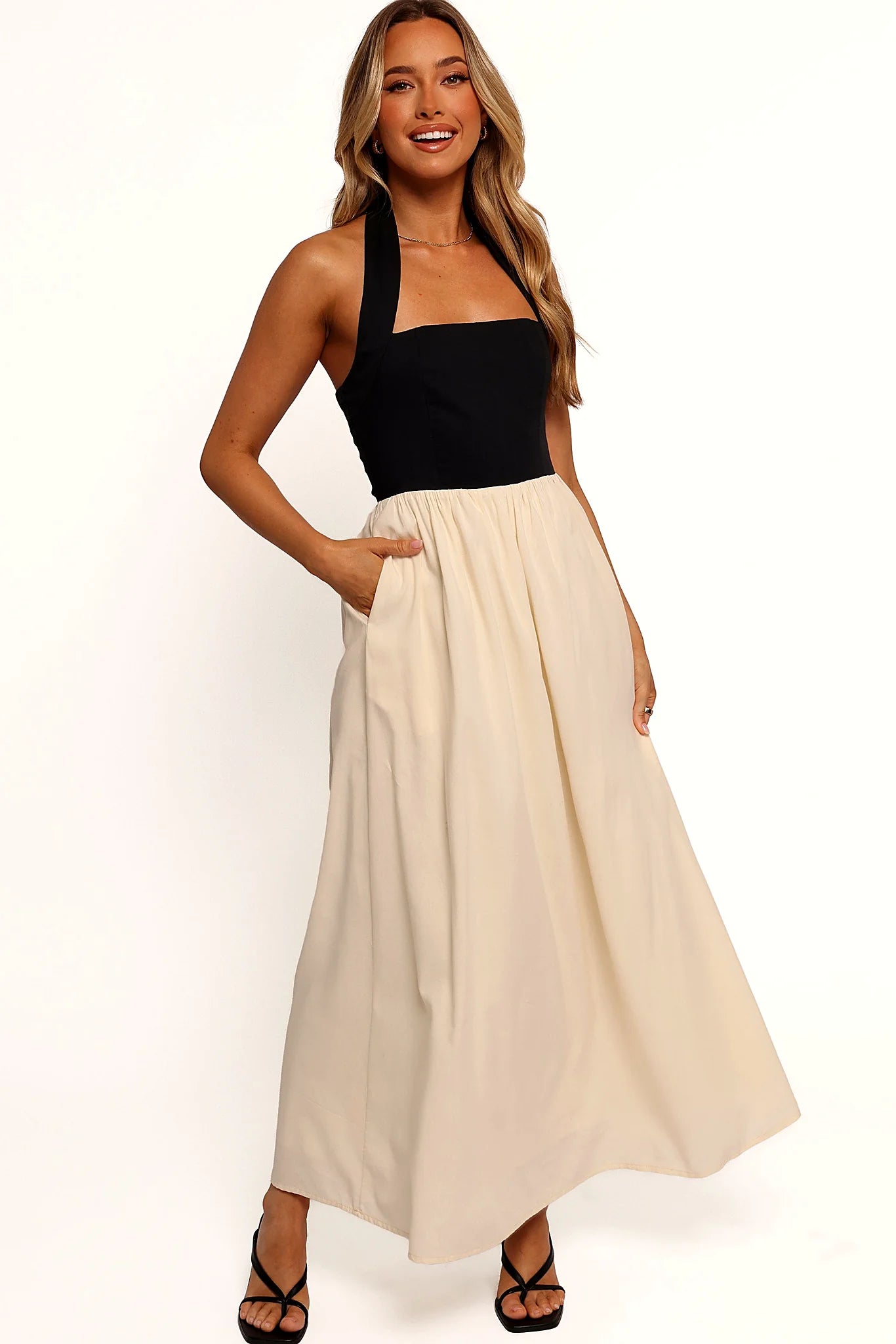Jayden Maxi Dress - Black Cream