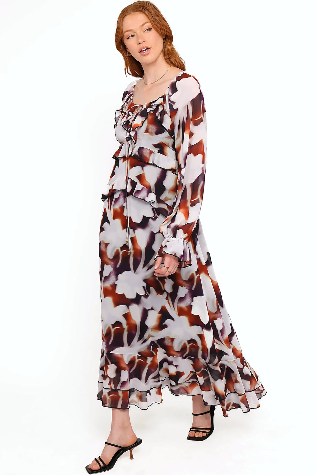 Kasey Maxi Dress - Blurred Floral