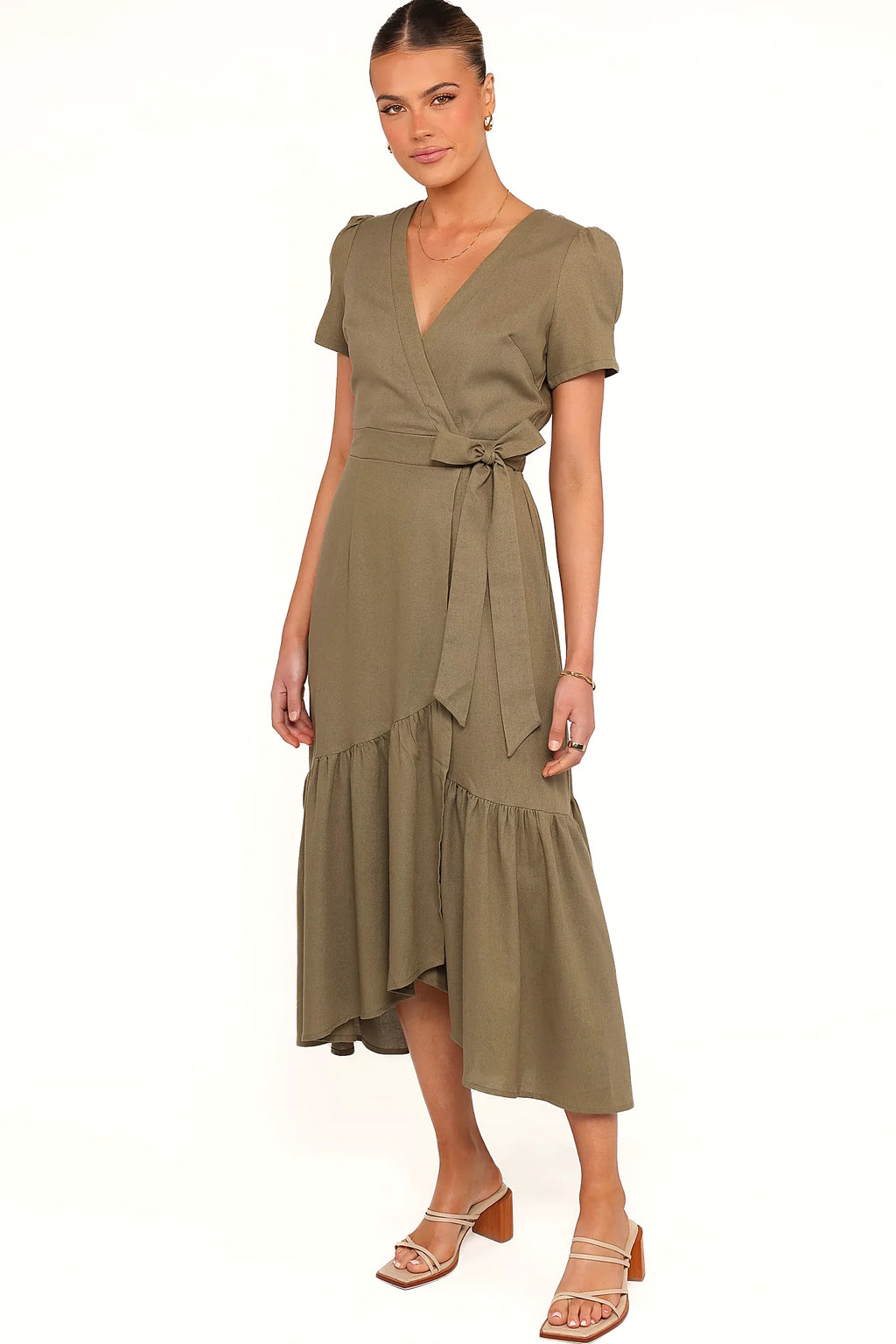 Leontine Midi Dress - Olive