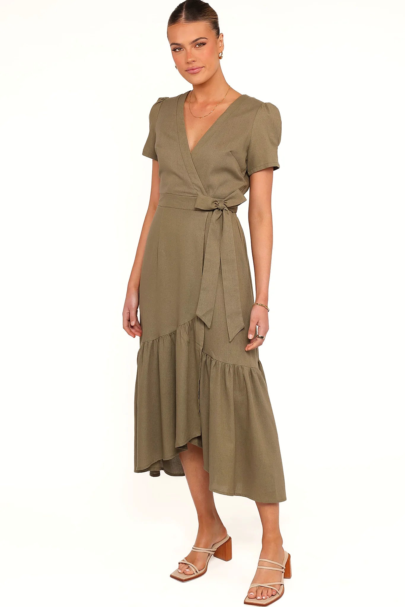 Leontine Midi Dress - Olive