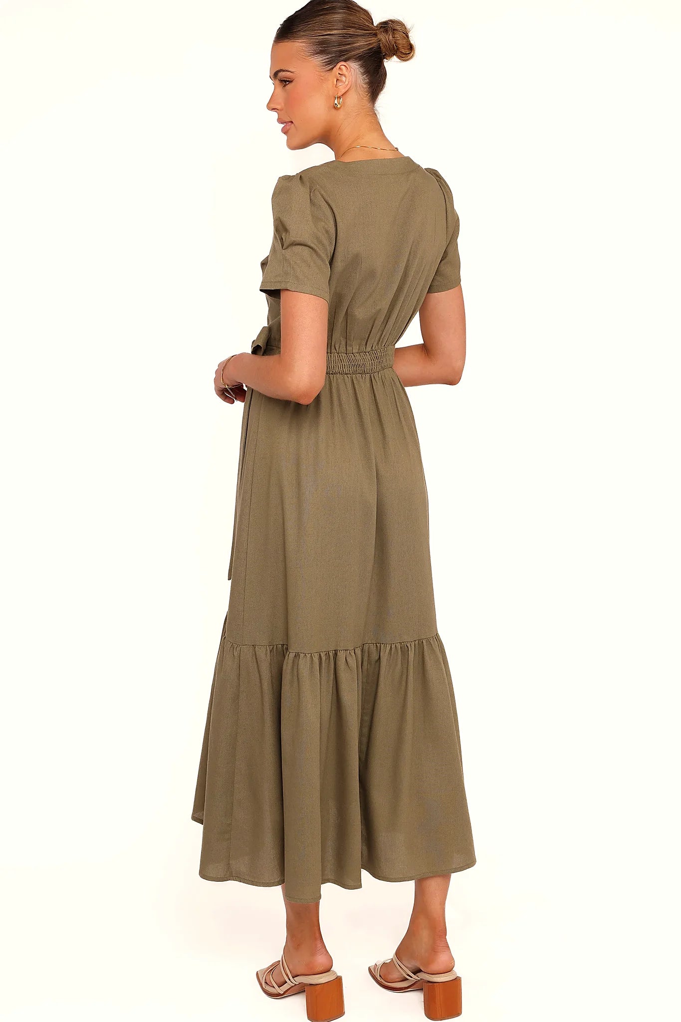 Leontine Midi Dress - Olive