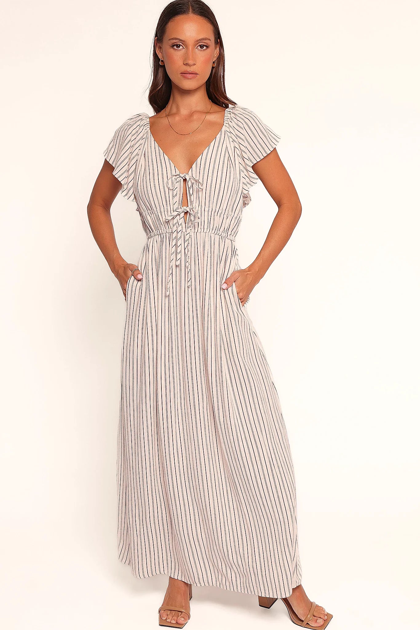 Martin Maxi Dress - Cherry Red Stripe