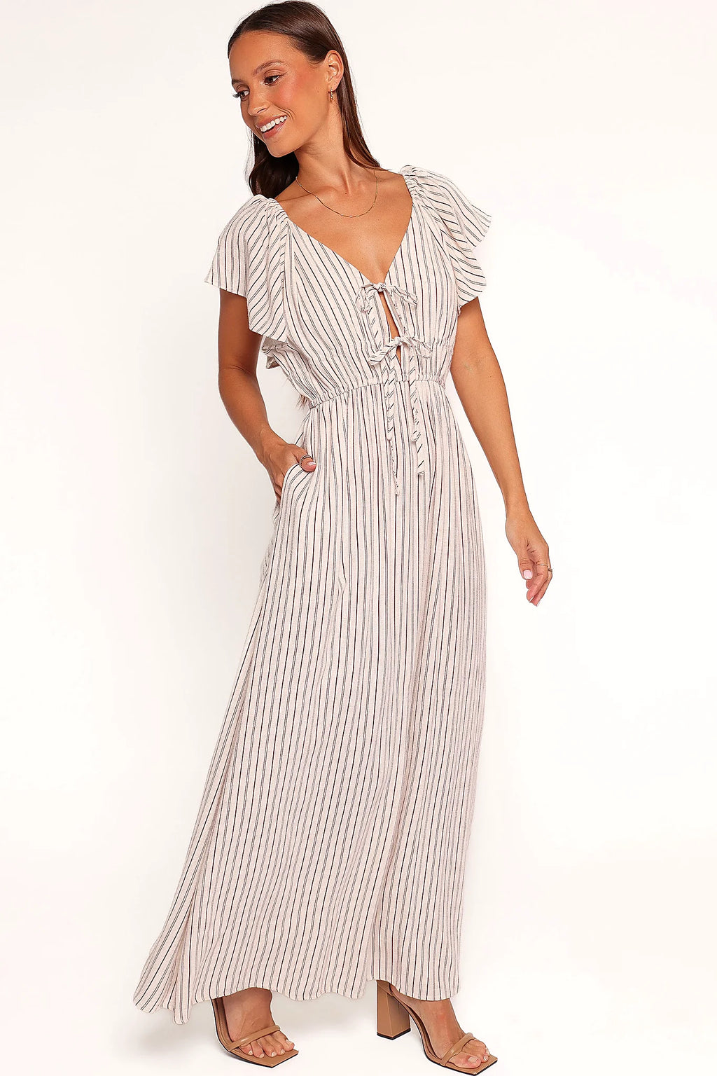 Martin Maxi Dress - Cherry Red Stripe