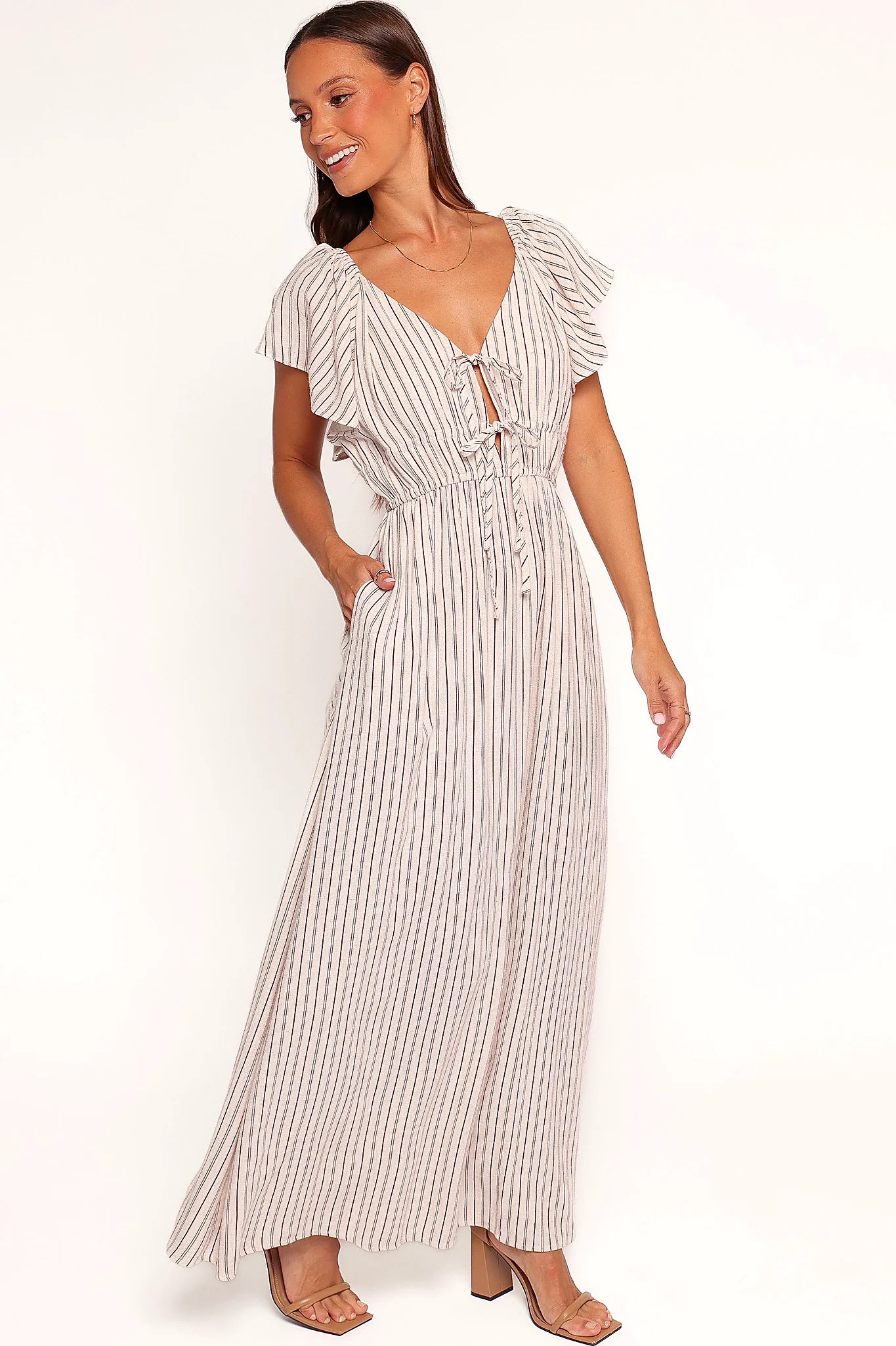 Martin Maxi Dress - Cherry Red Stripe