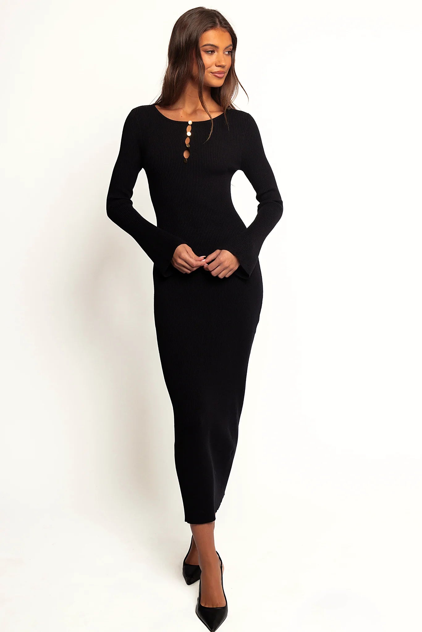Maxwell Knit Maxi Dress - Black