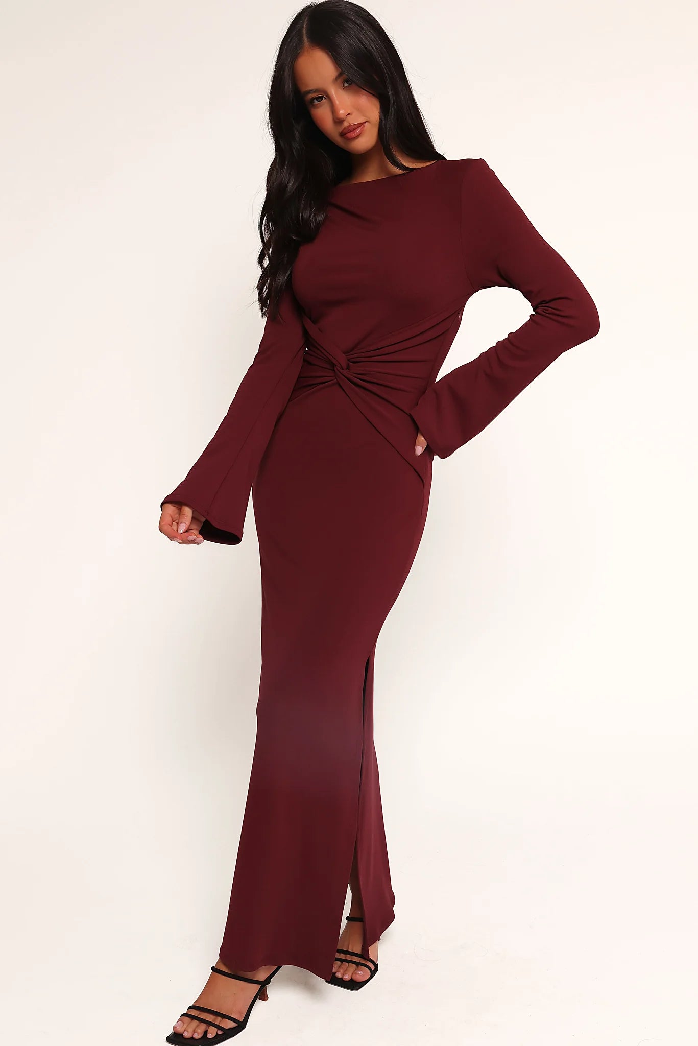 Nash Long Sleeve Dress - Deep Red