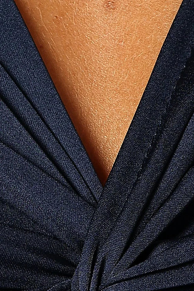 Nova Flutter Sleeve Midi Dress - Navy