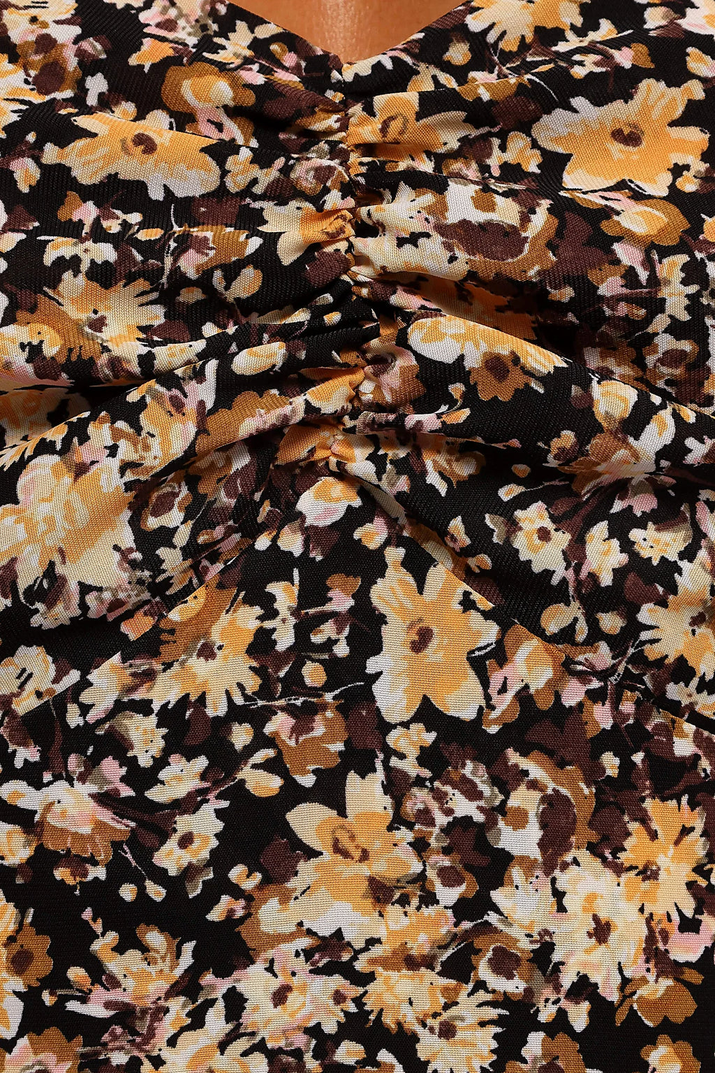 Oona Midi Dress - Black Ditsy Floral