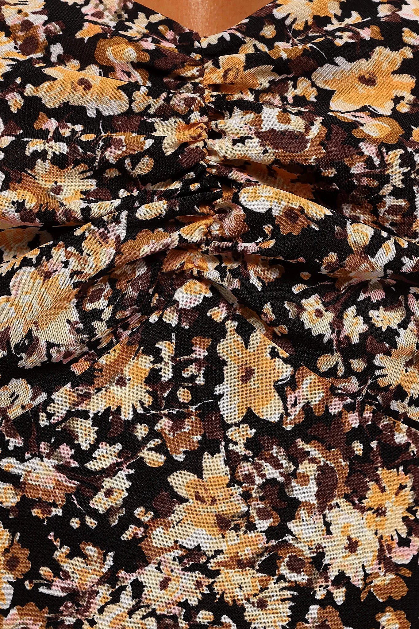 Oona Midi Dress - Black Ditsy Floral