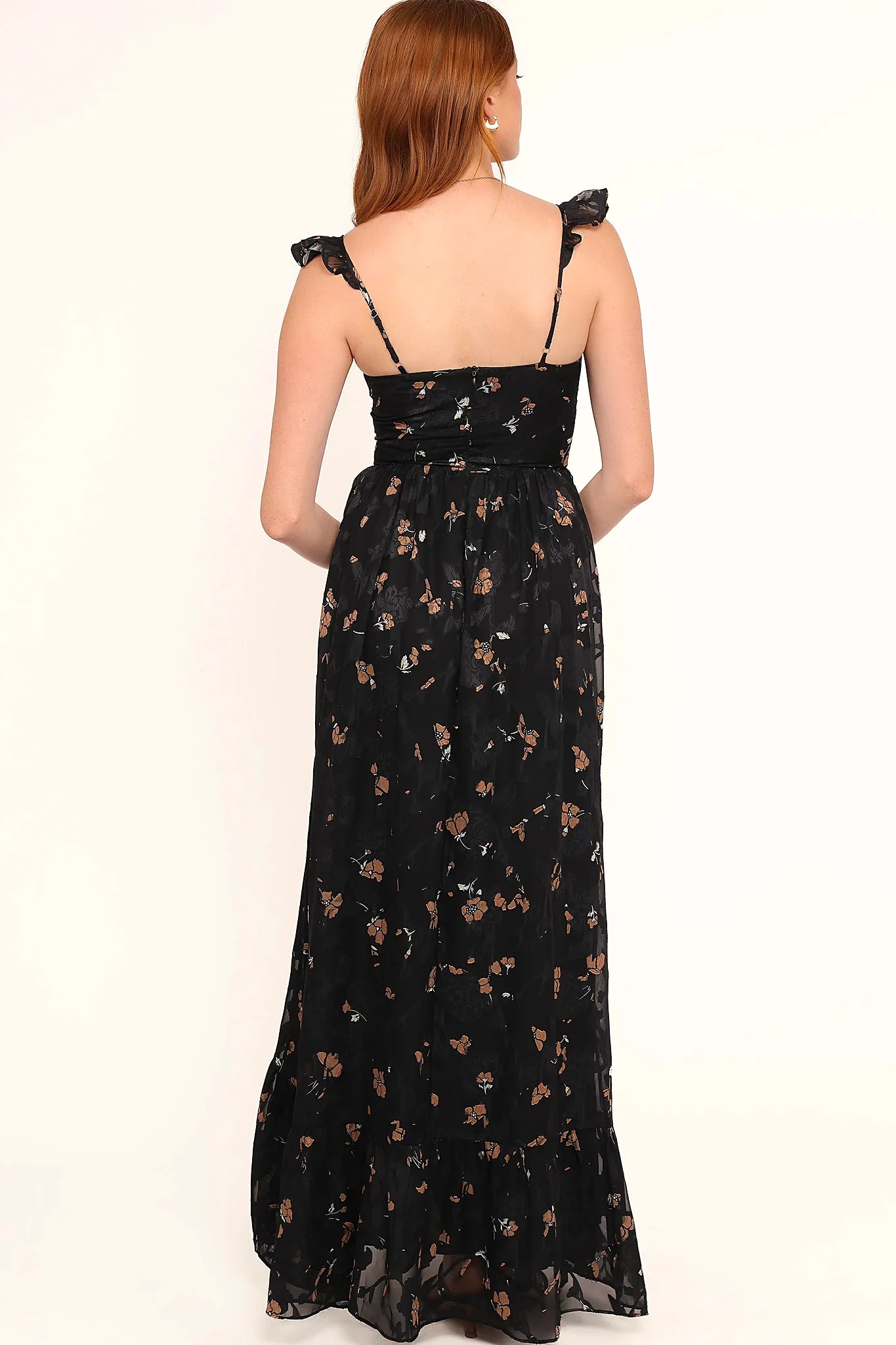 Orielle Maxi Dress - Black/Beige Floral