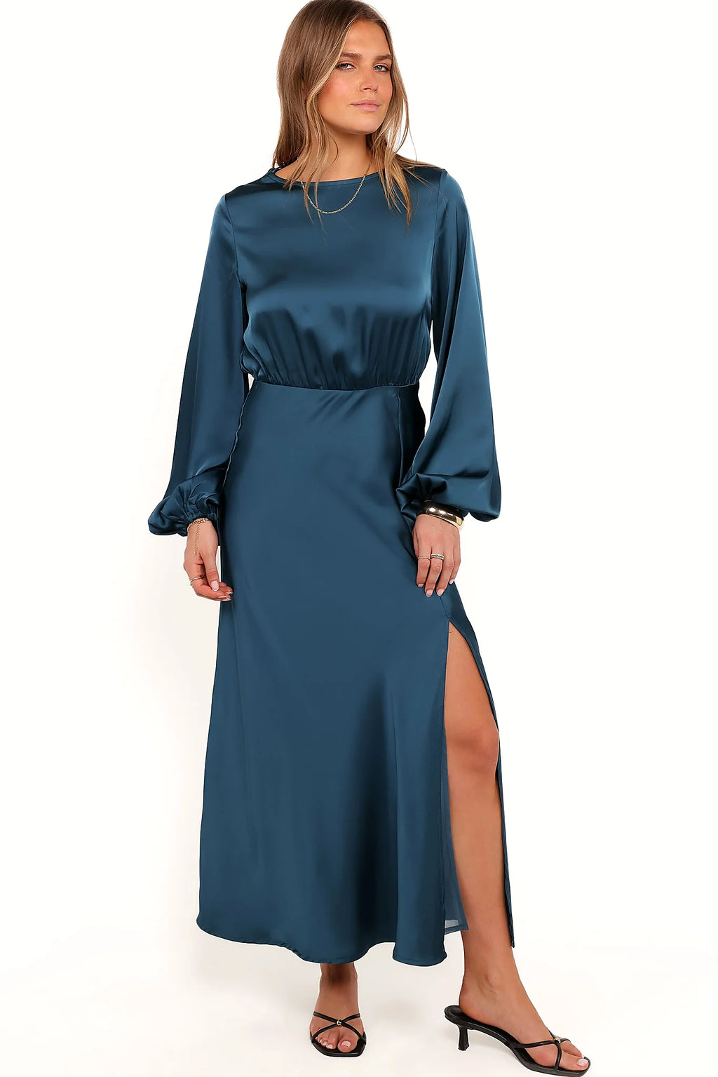 Remora Long Sleeve Midi Dress - Teal