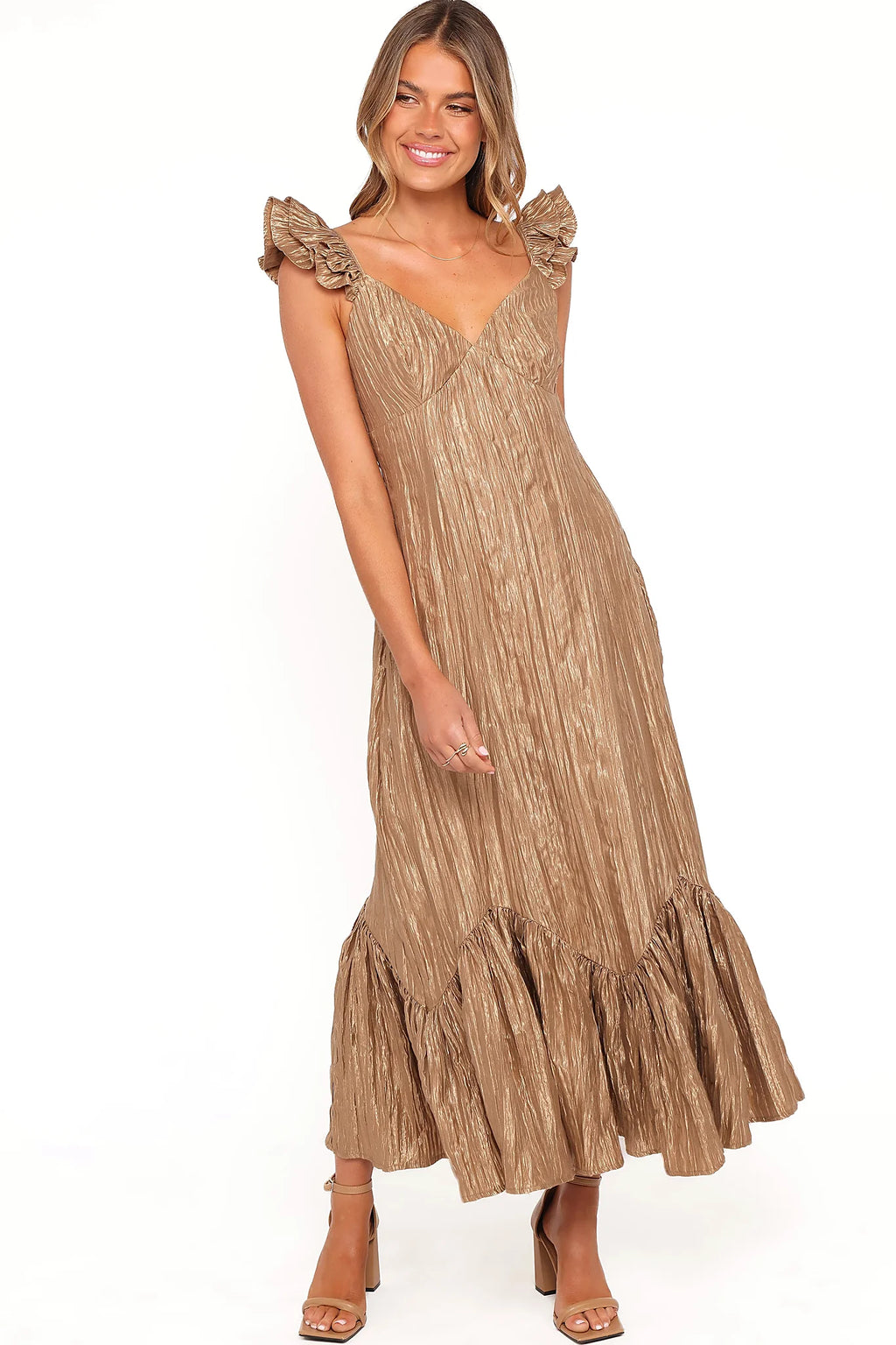 Romola Midi Dress - Bronze