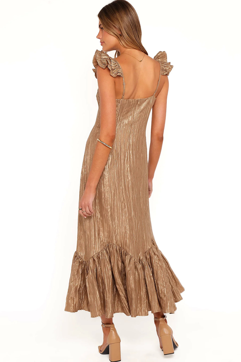 Romola Midi Dress - Bronze