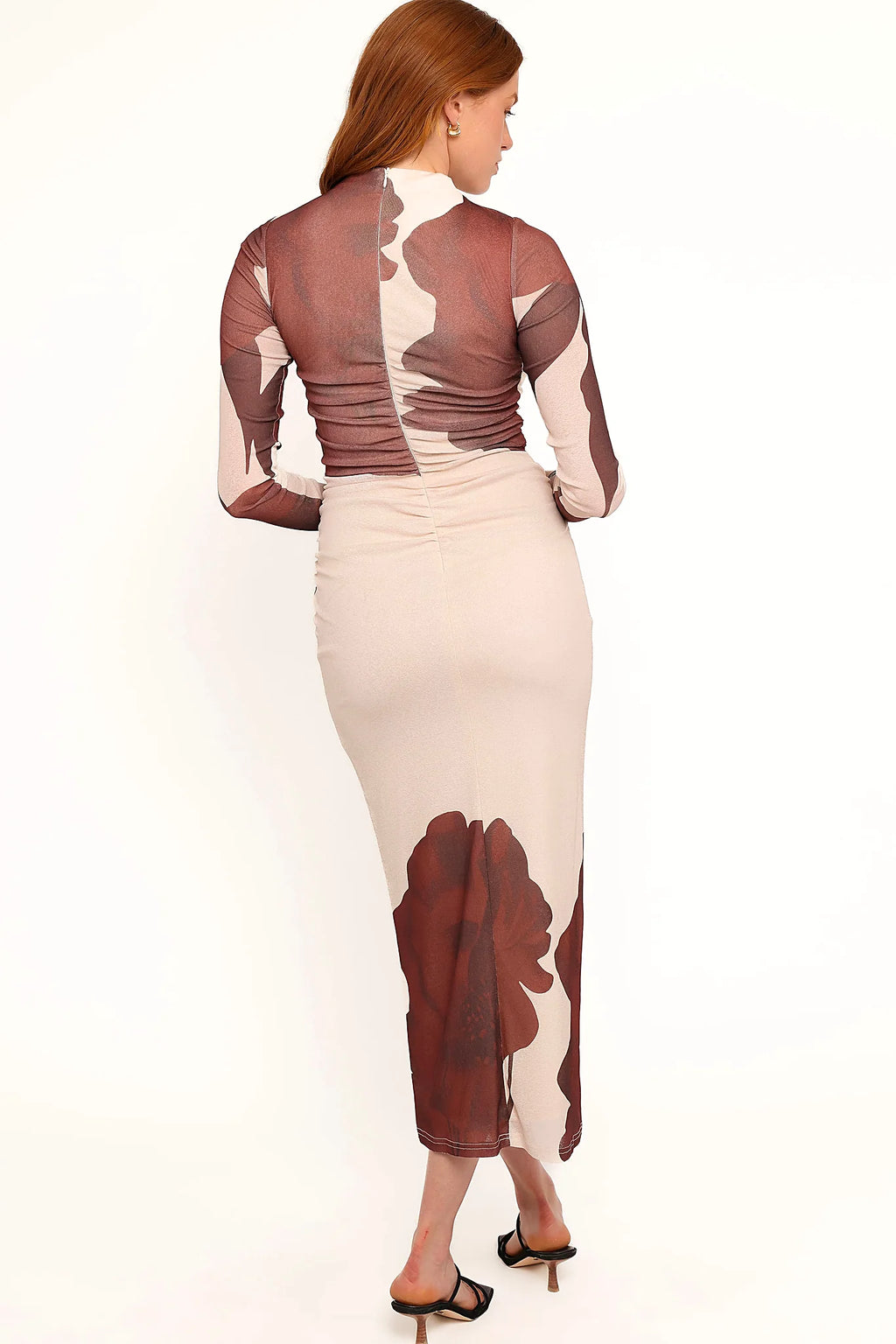 Sukin Midi Dress - Brown Floral