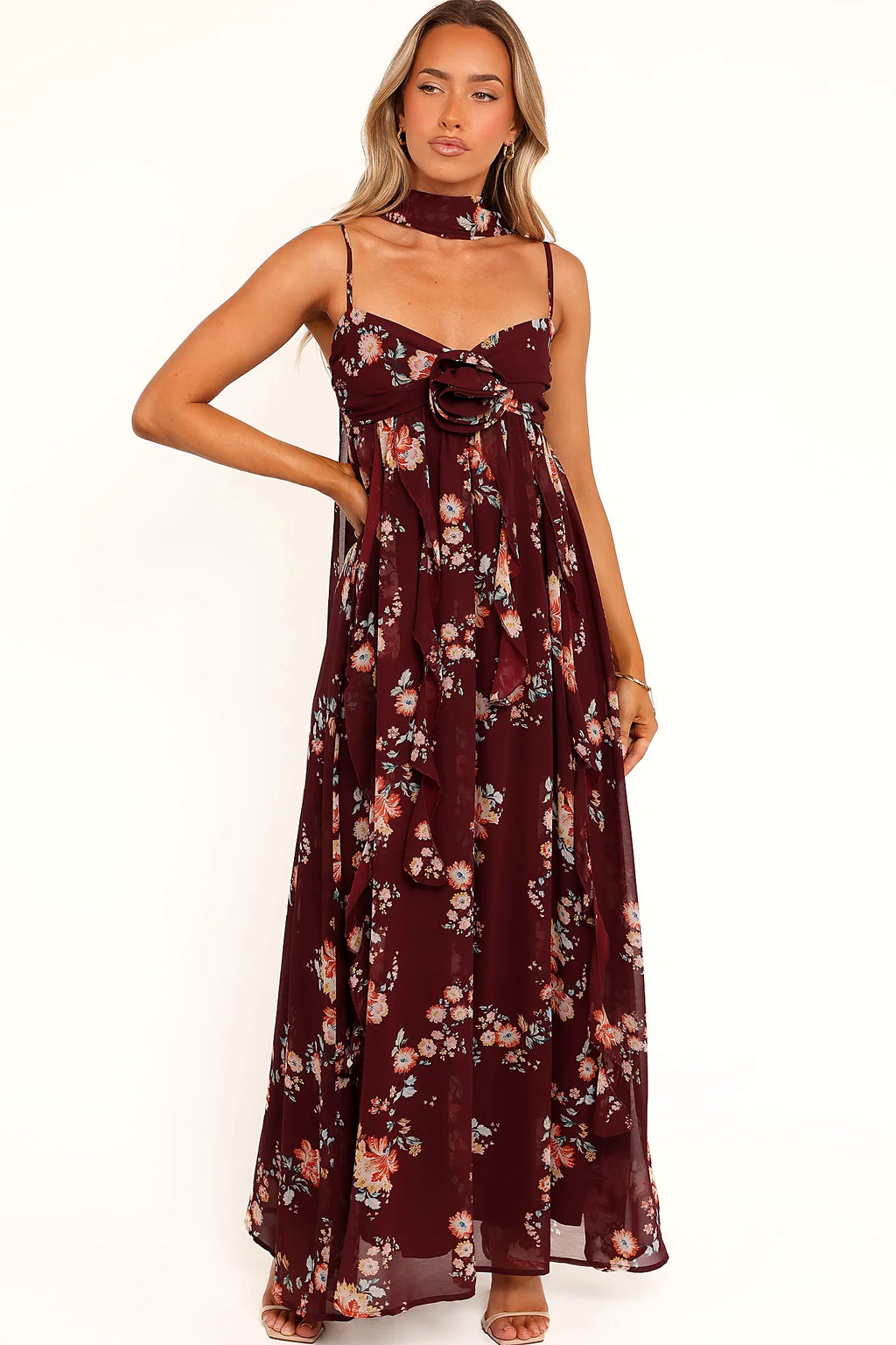 Tully Maxi Dress - Berry Floral
