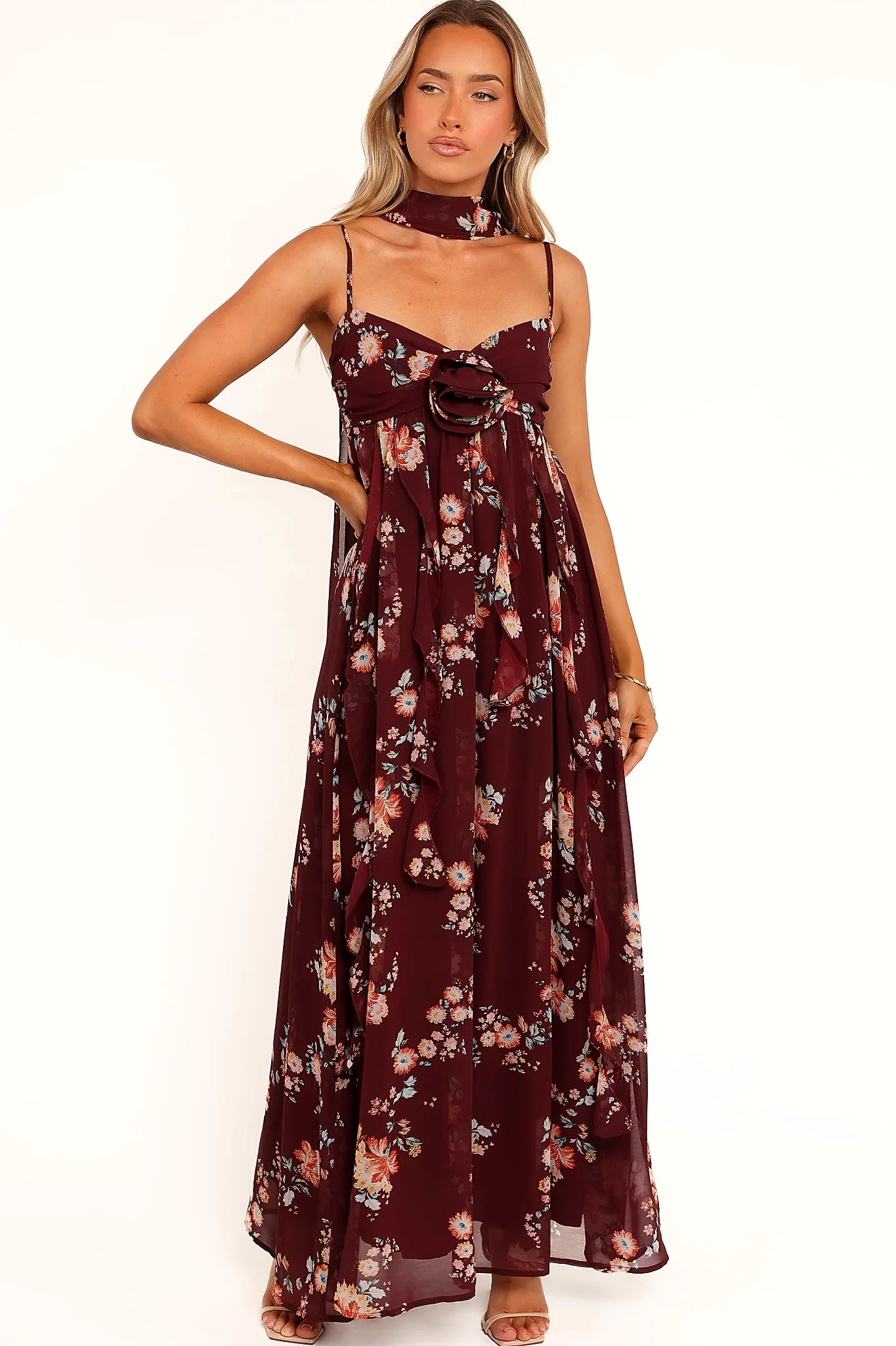 Tully Maxi Dress - Berry Floral