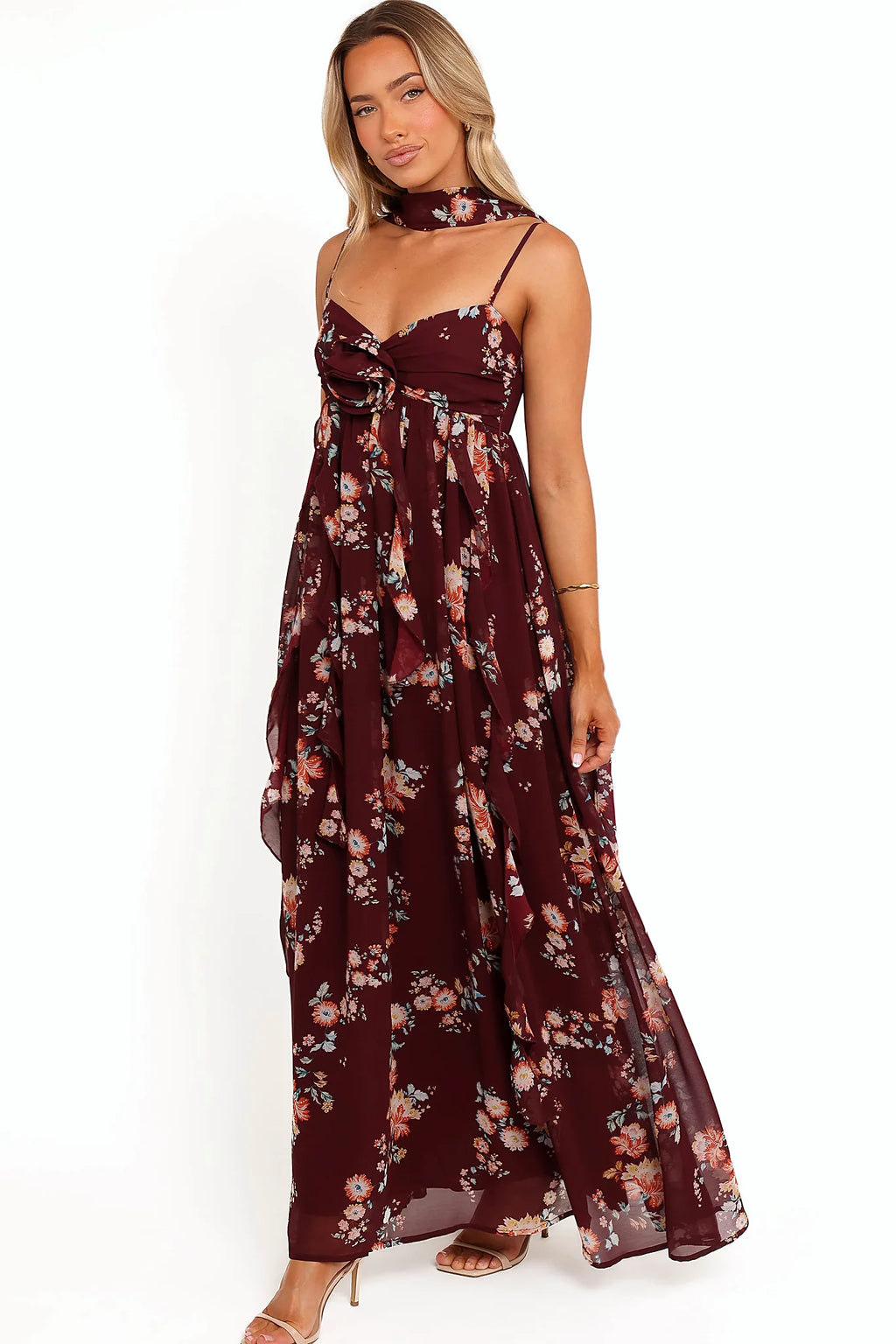 Tully Maxi Dress - Berry Floral